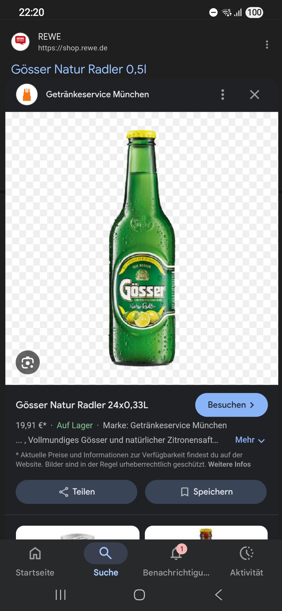 Gösser Natur Radler 0,5L