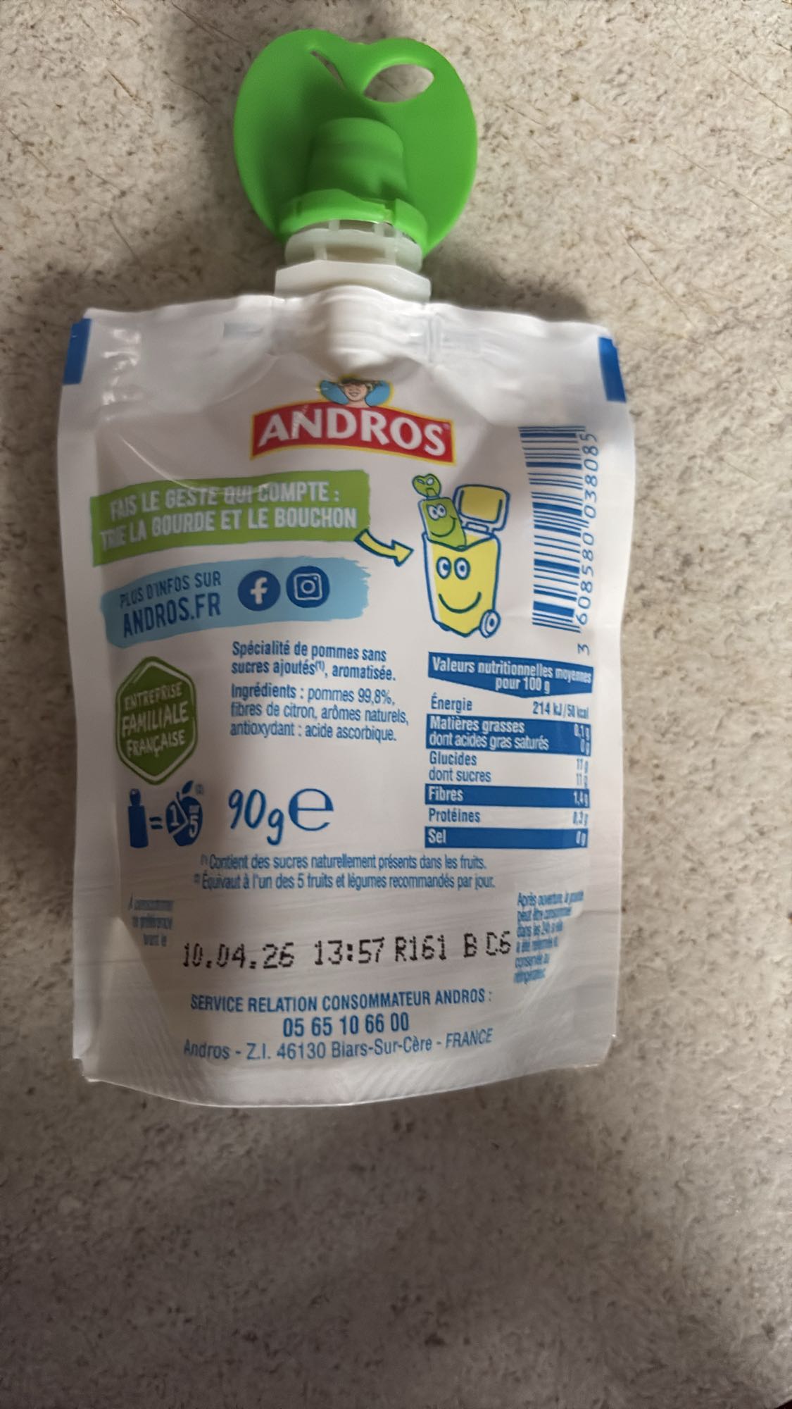 Compote pomme Andros