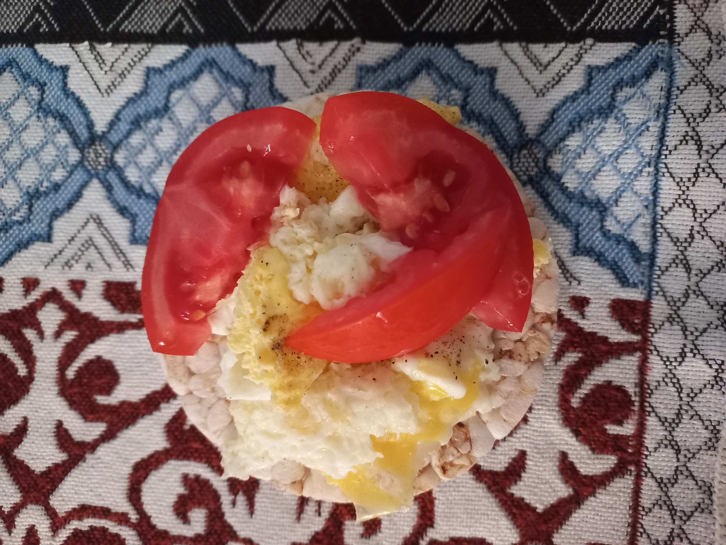 Egg Tomato Rice Cake