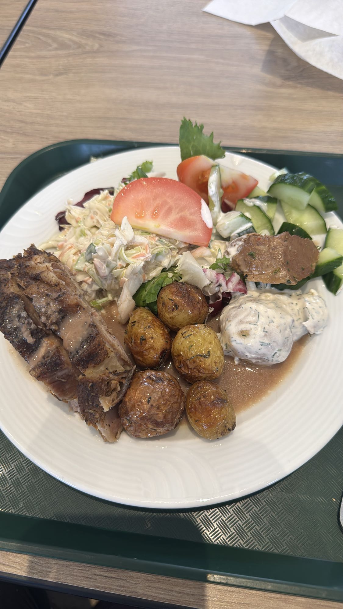 Rostad potatis med kött