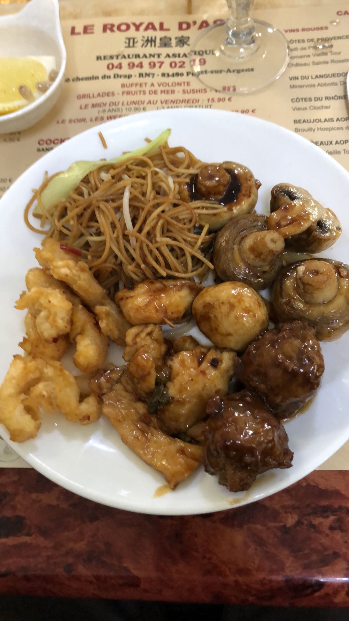 Assiette asiatique mixte