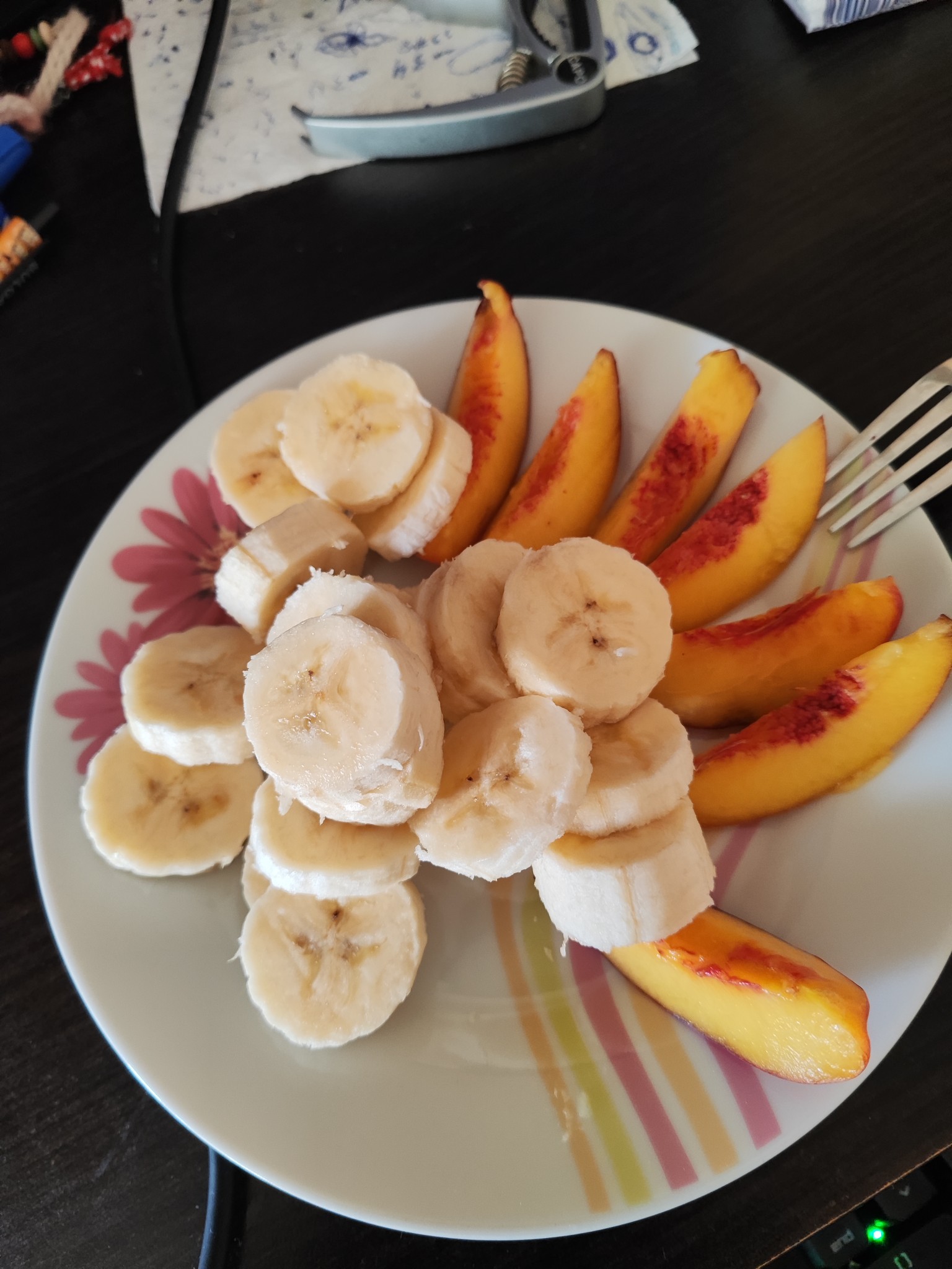 Banana and Peach Plate