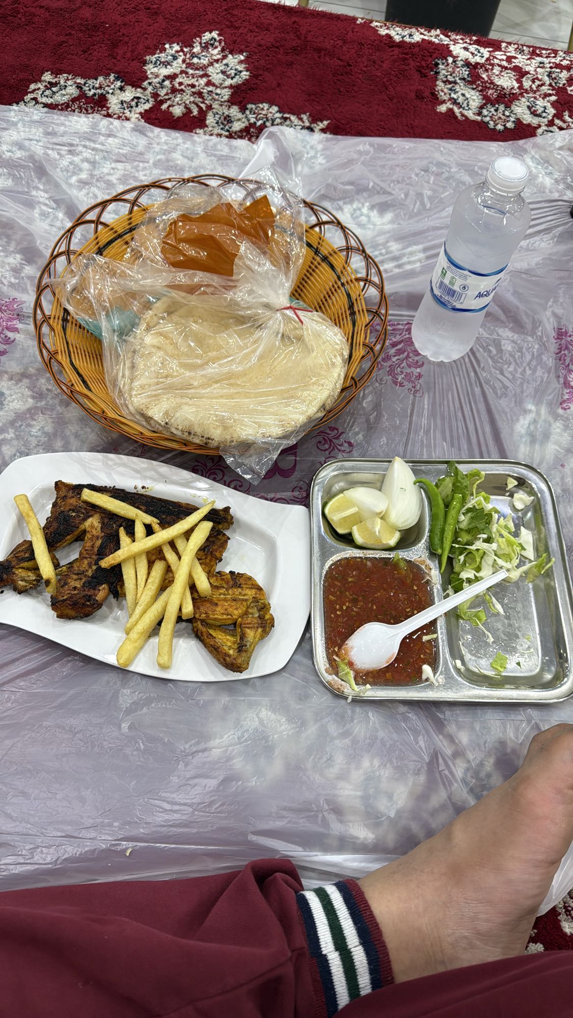 Grilled Chicken with Bread