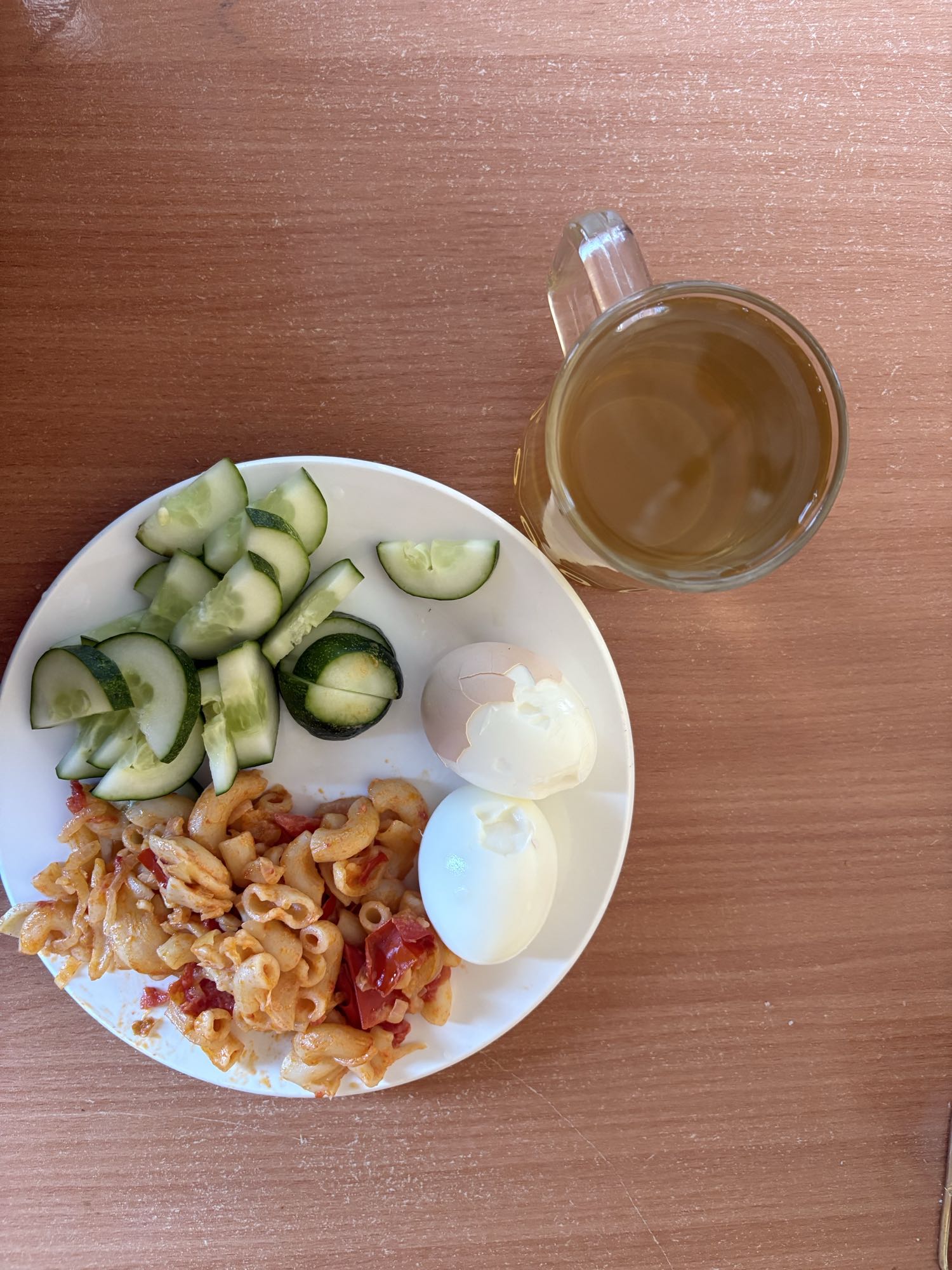 Pasta, Eggs & Cucumber