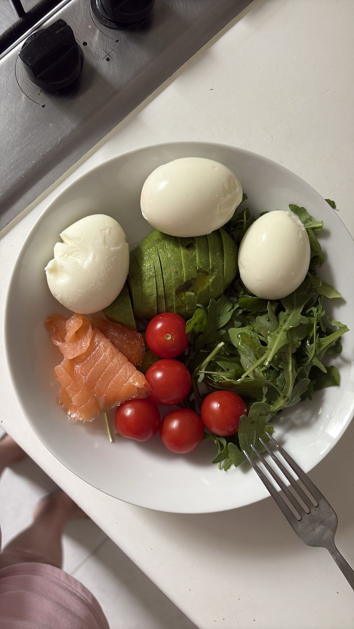 Egg Salmon Avocado Salad