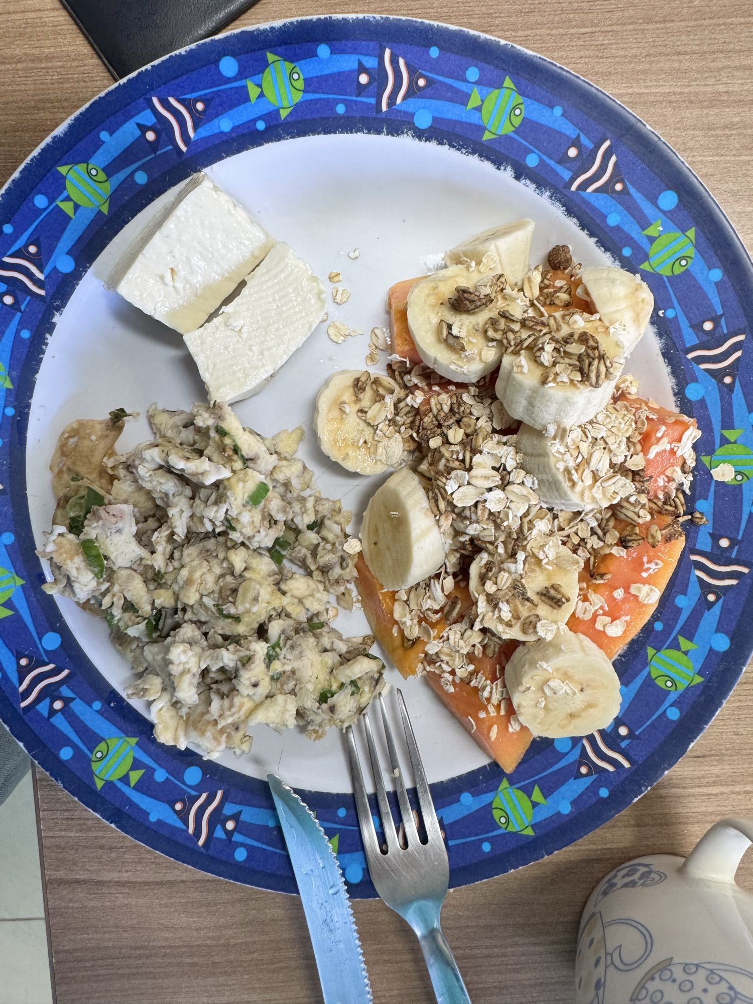 Café saudável com frutas