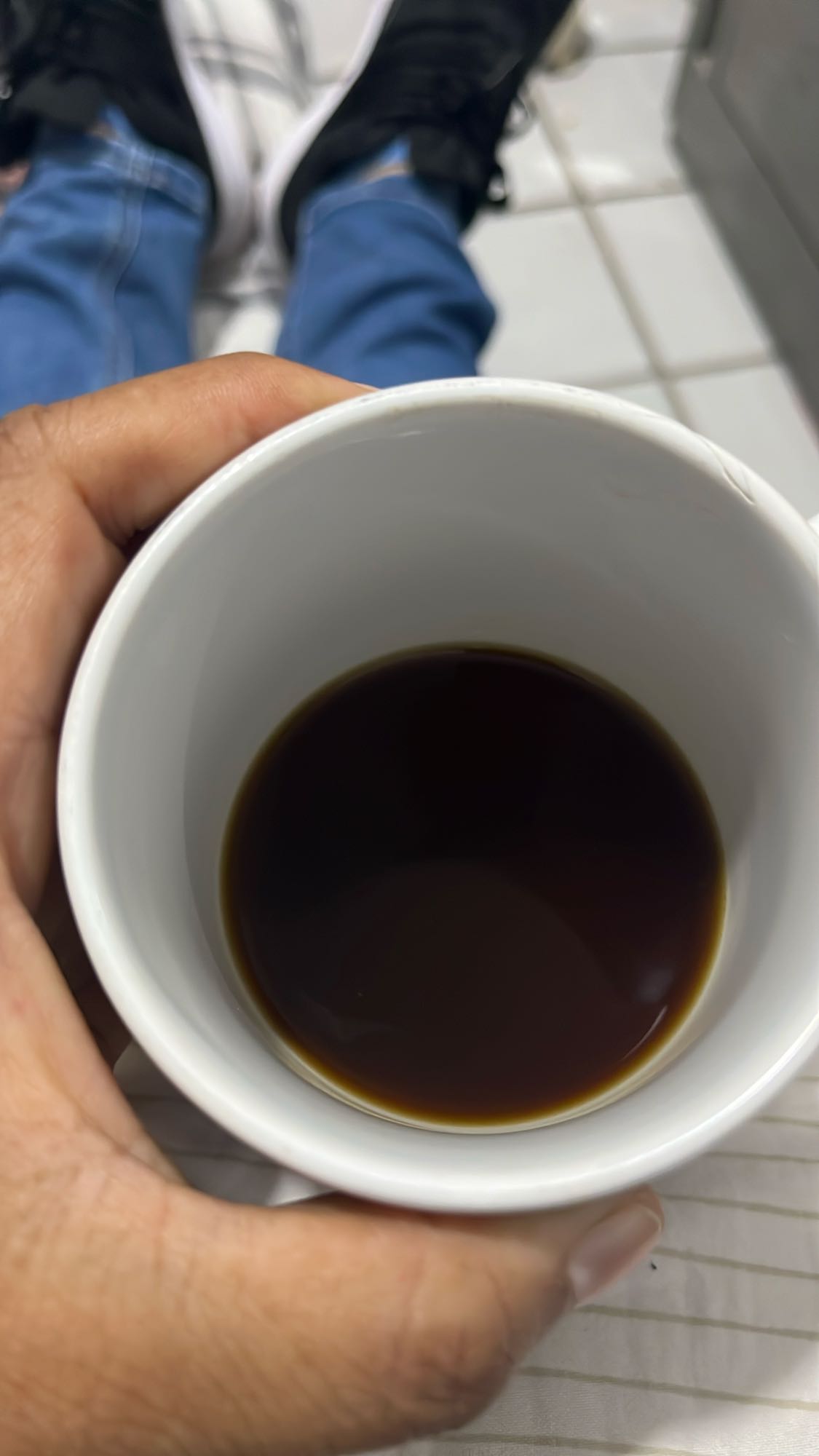 taza de café negro