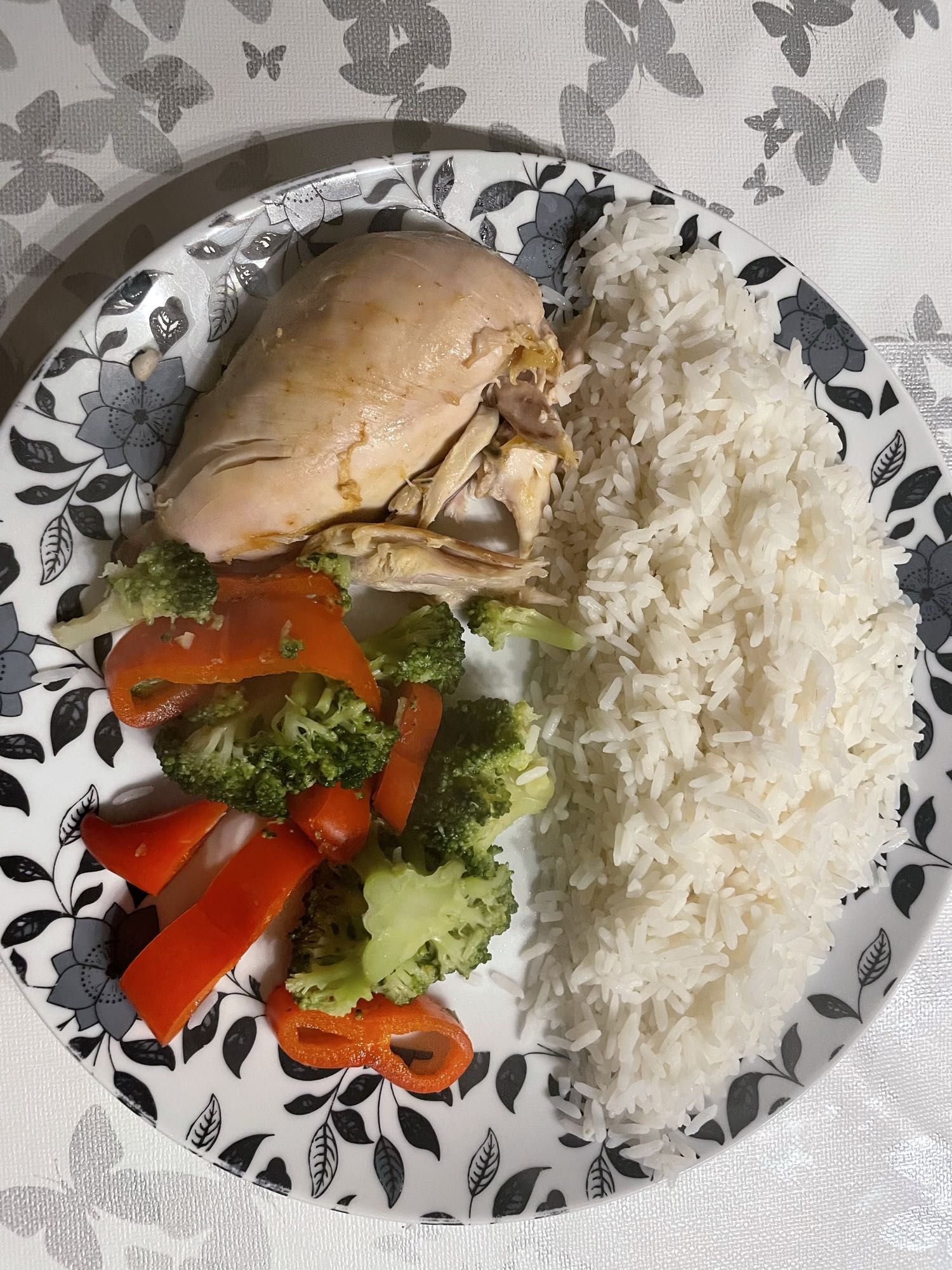 Kip met rijst en groenten