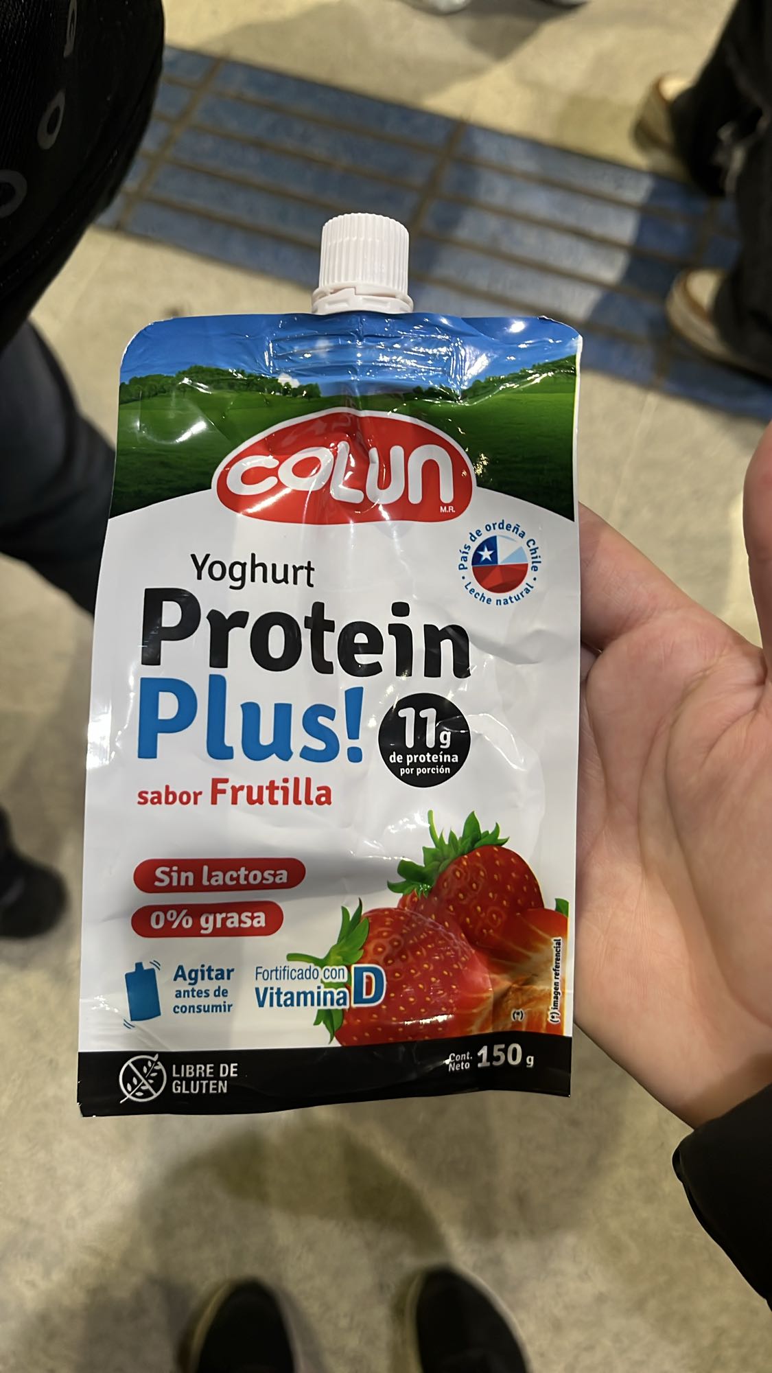 Yogur proteína frutilla