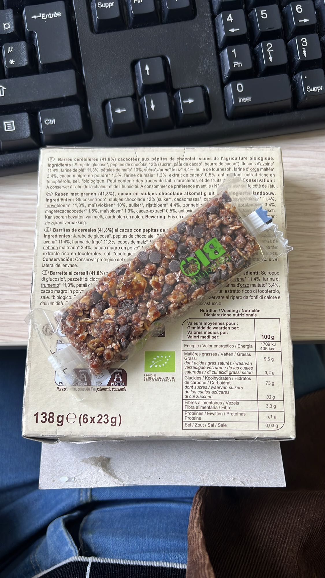 Barre céréales choco