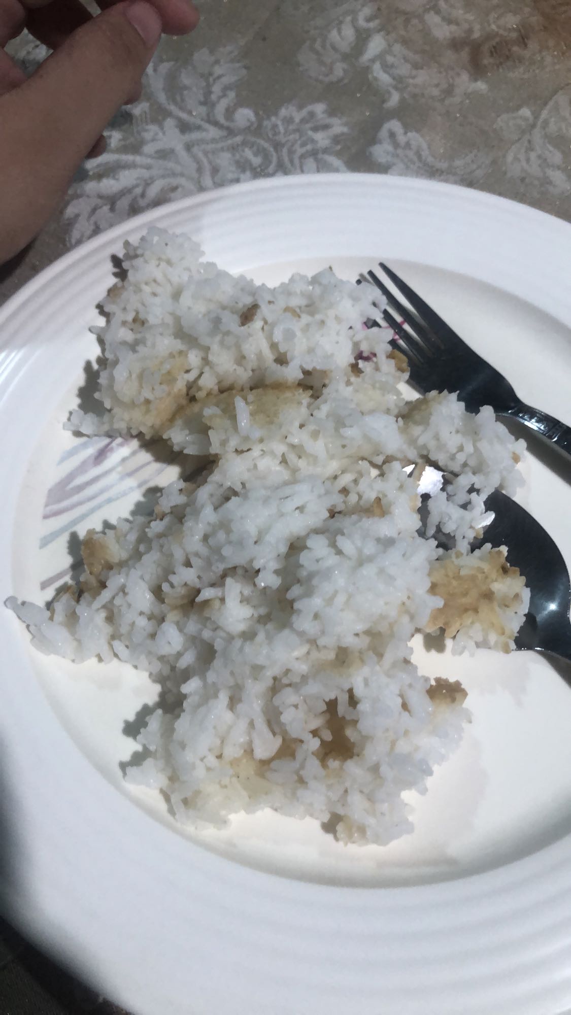 Plain white rice