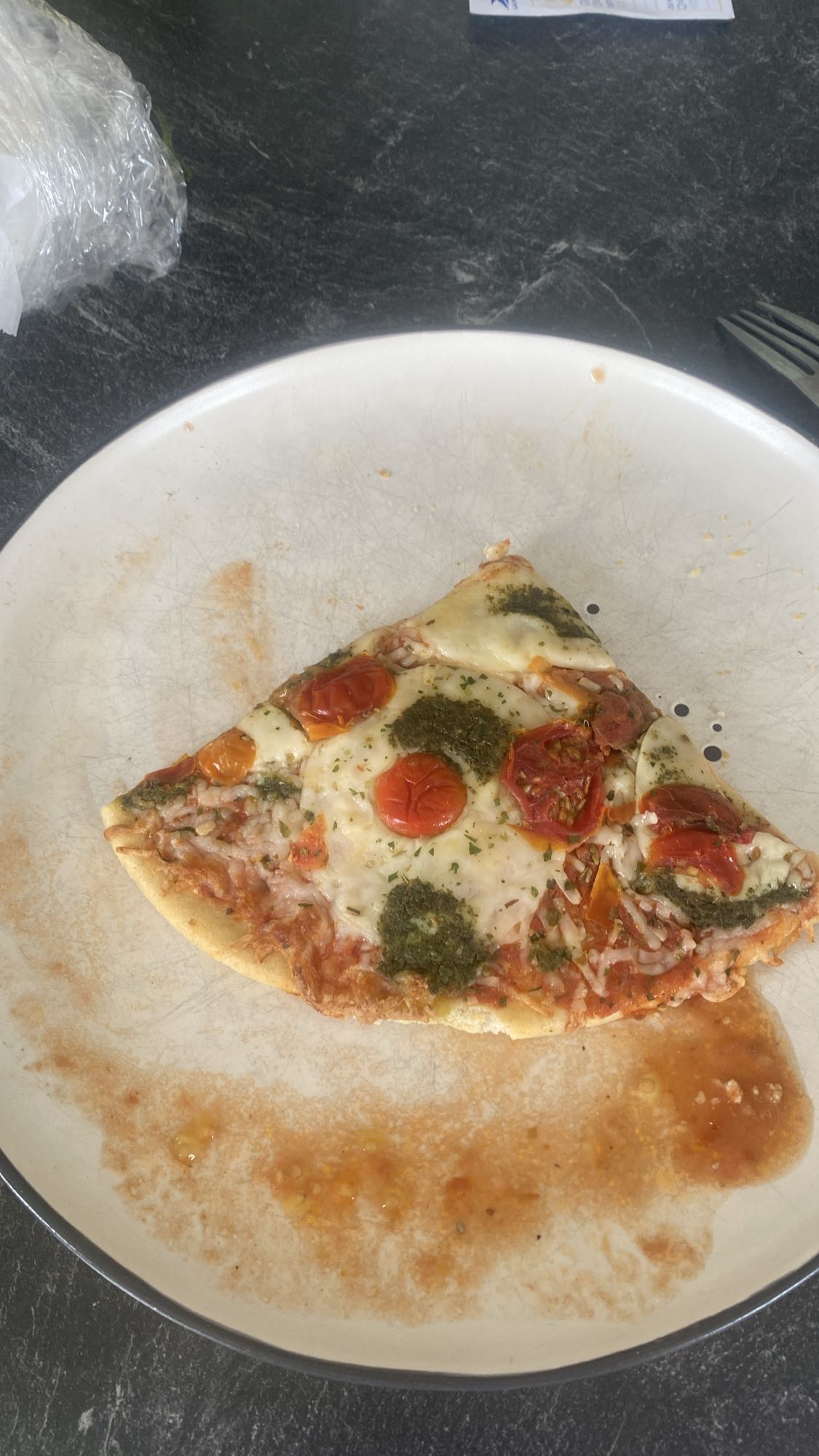 Tranche de pizza pesto