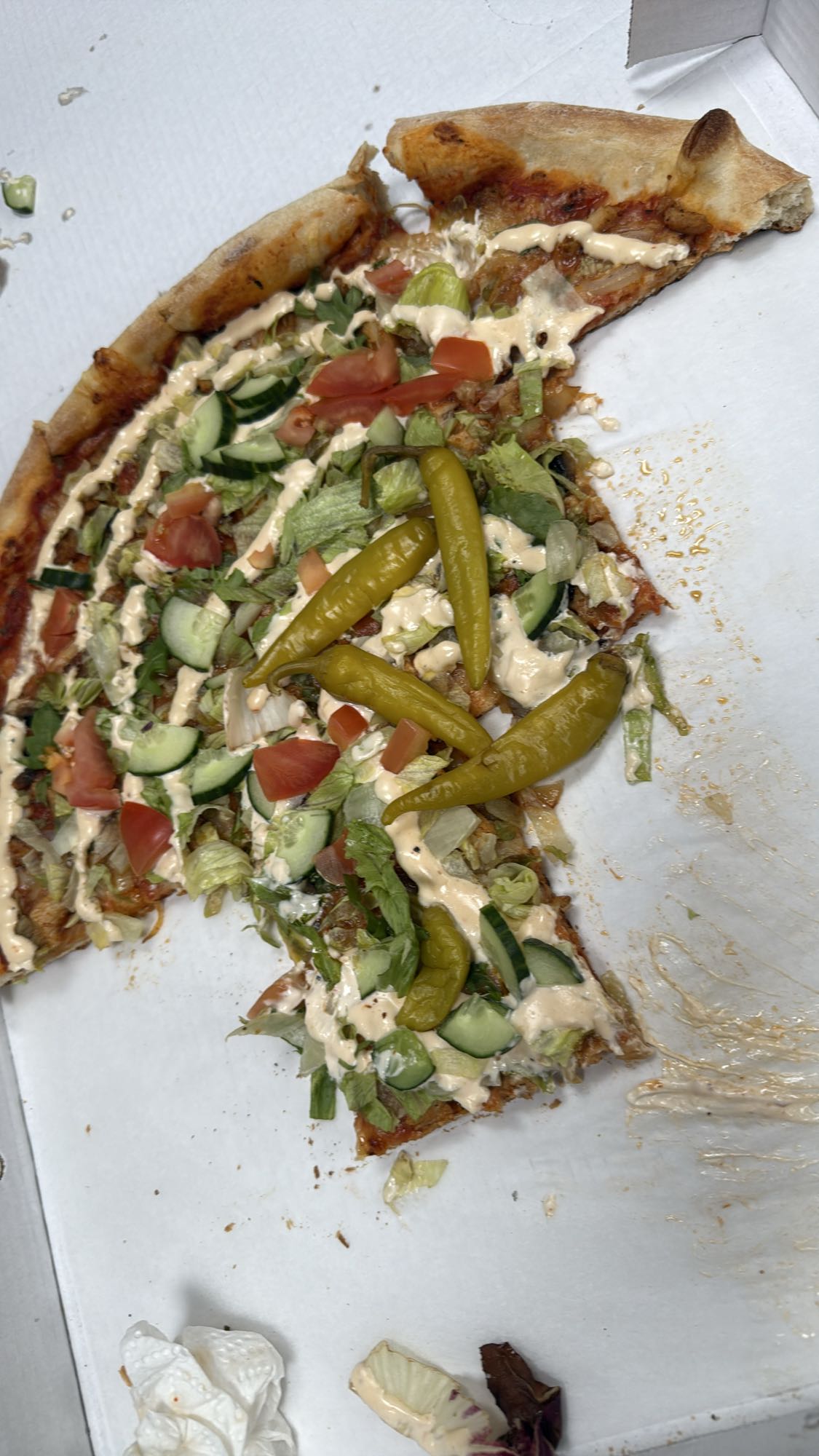 Pizza med grønnsaker