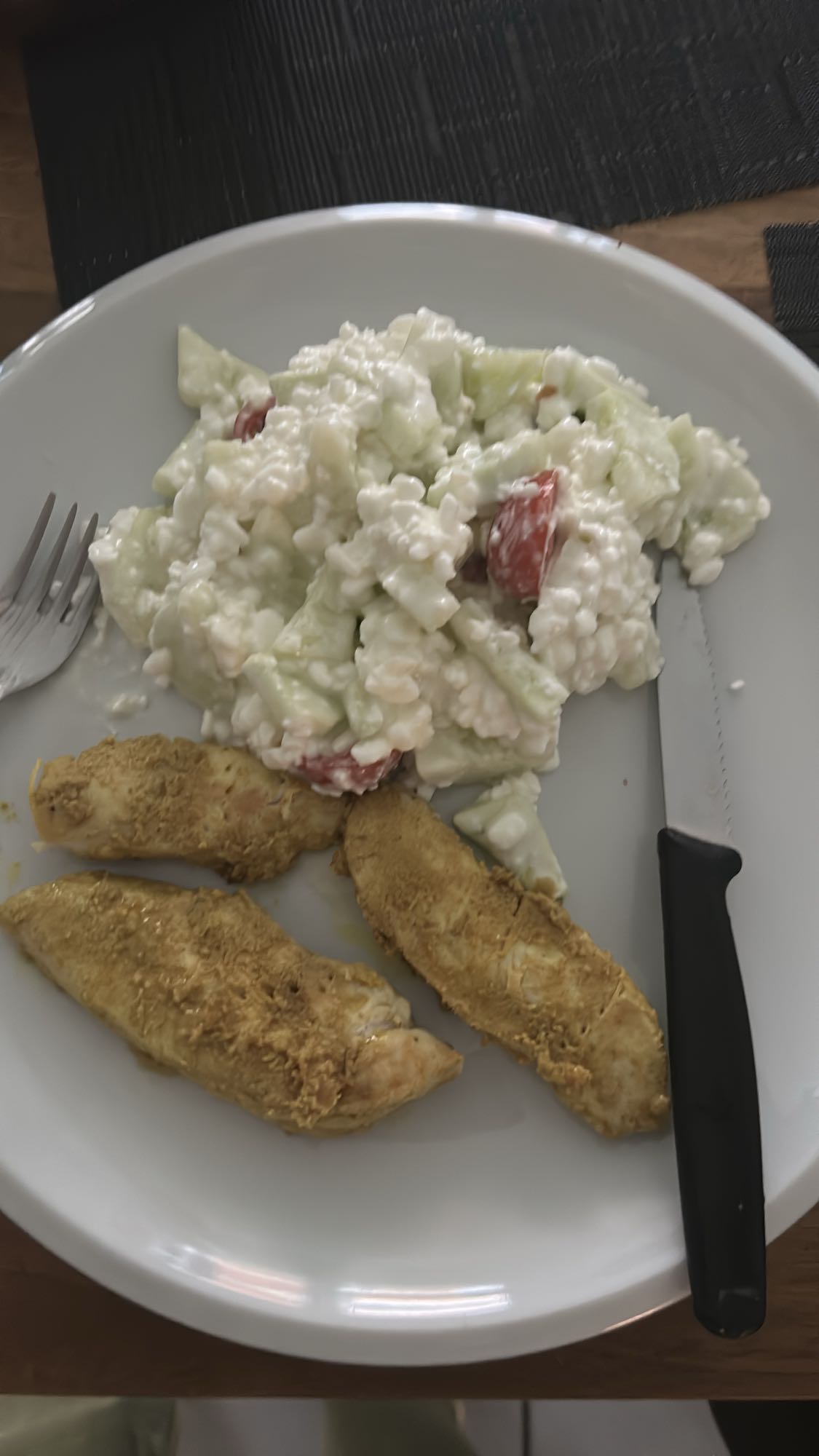 Kip met cottage cheese salade