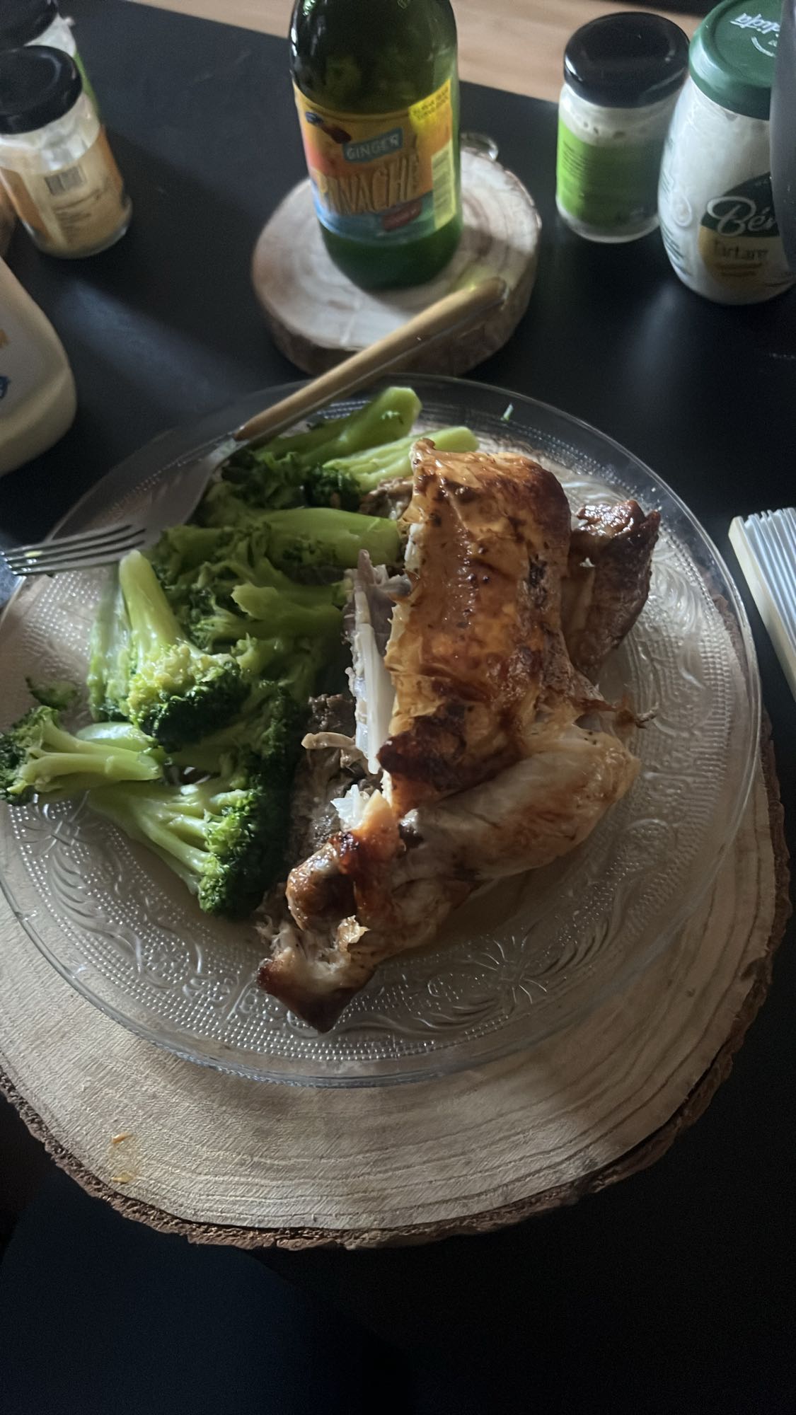 Poulet rôti et brocoli
