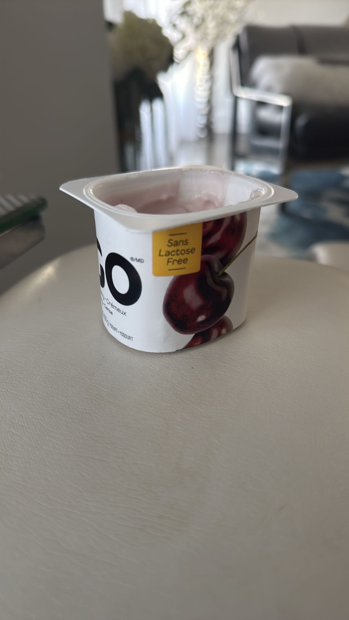 Yogourt cerise sans lactose