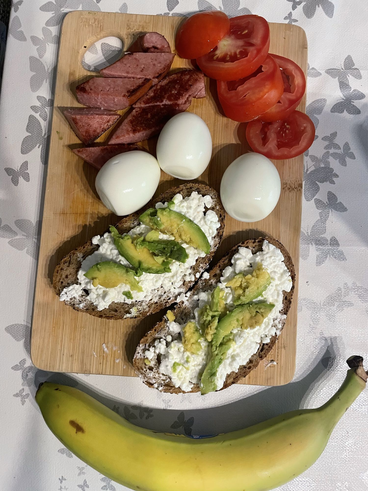 Gezond ontbijt plankje