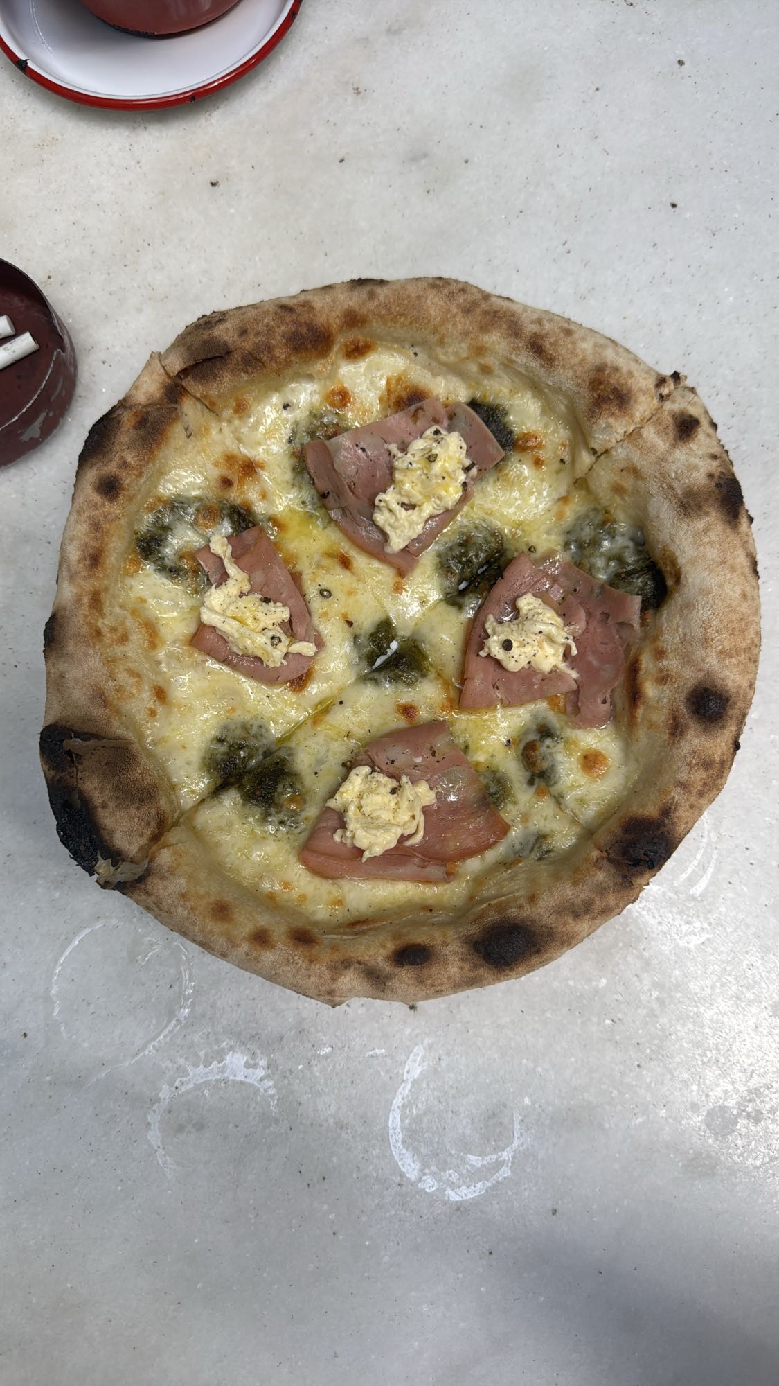 Ham and Cheese Pizza