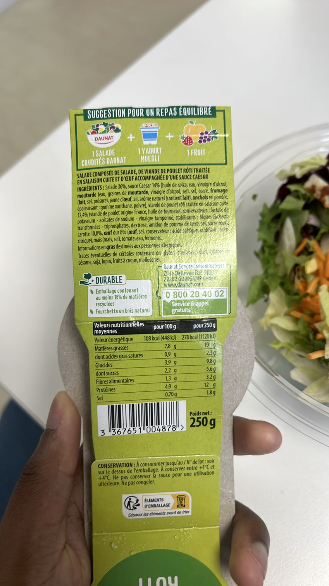 Salade poulet César