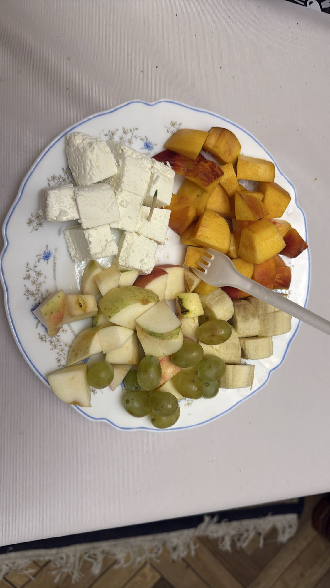 Fruit and cheese plate