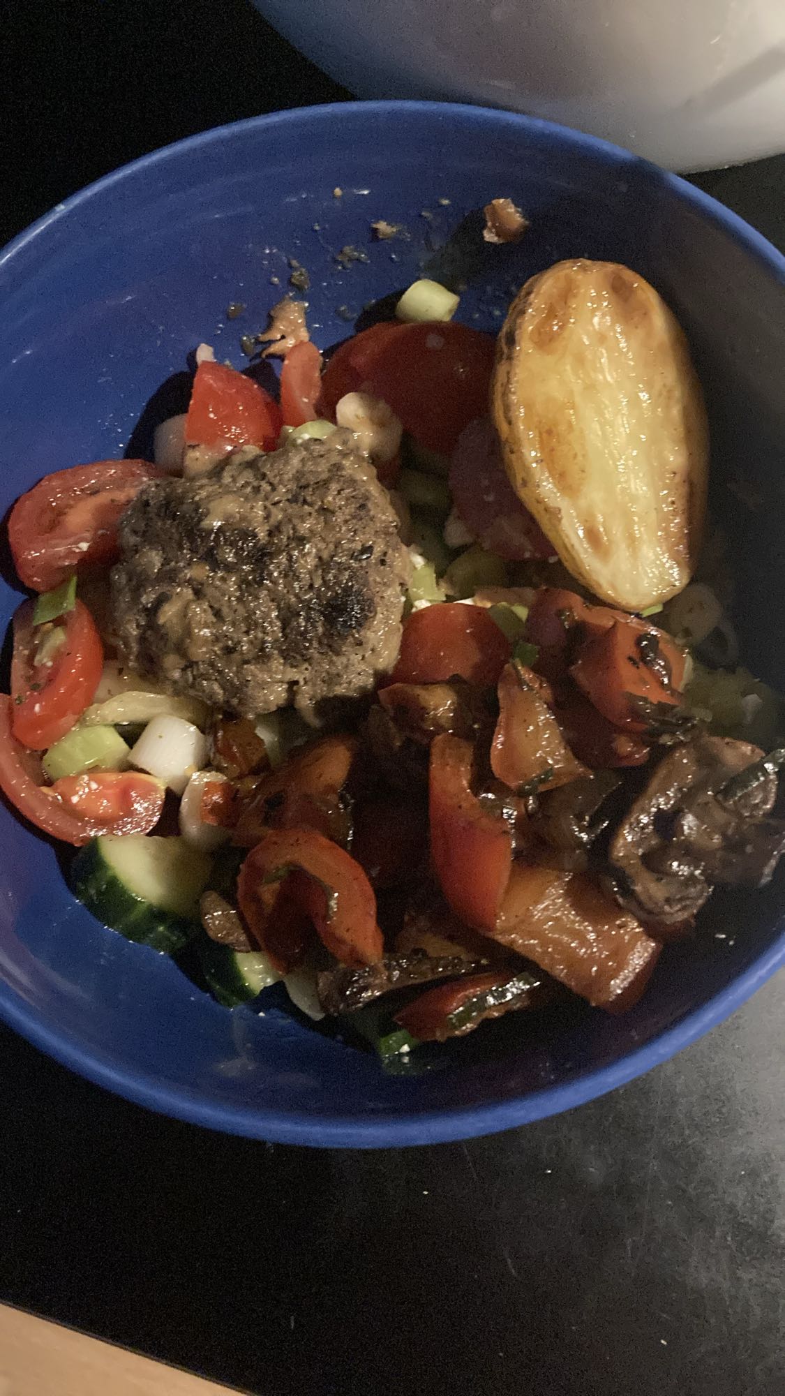 Köttfärsbiff med grönsaker