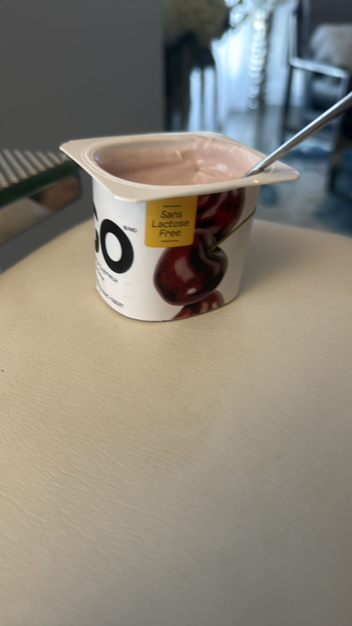 Yaourt cerise sans lactose