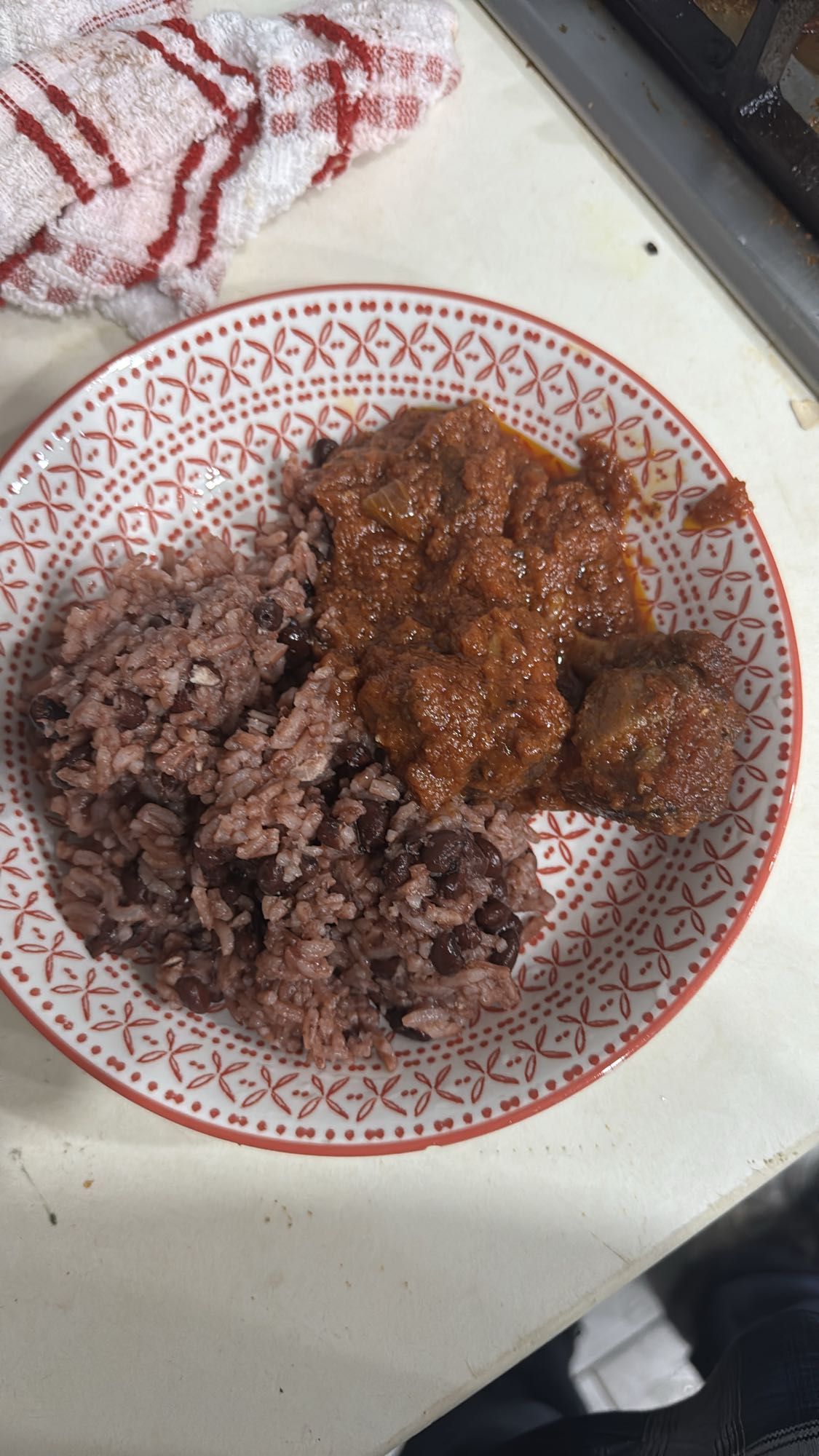 Rice, beans & meat stew