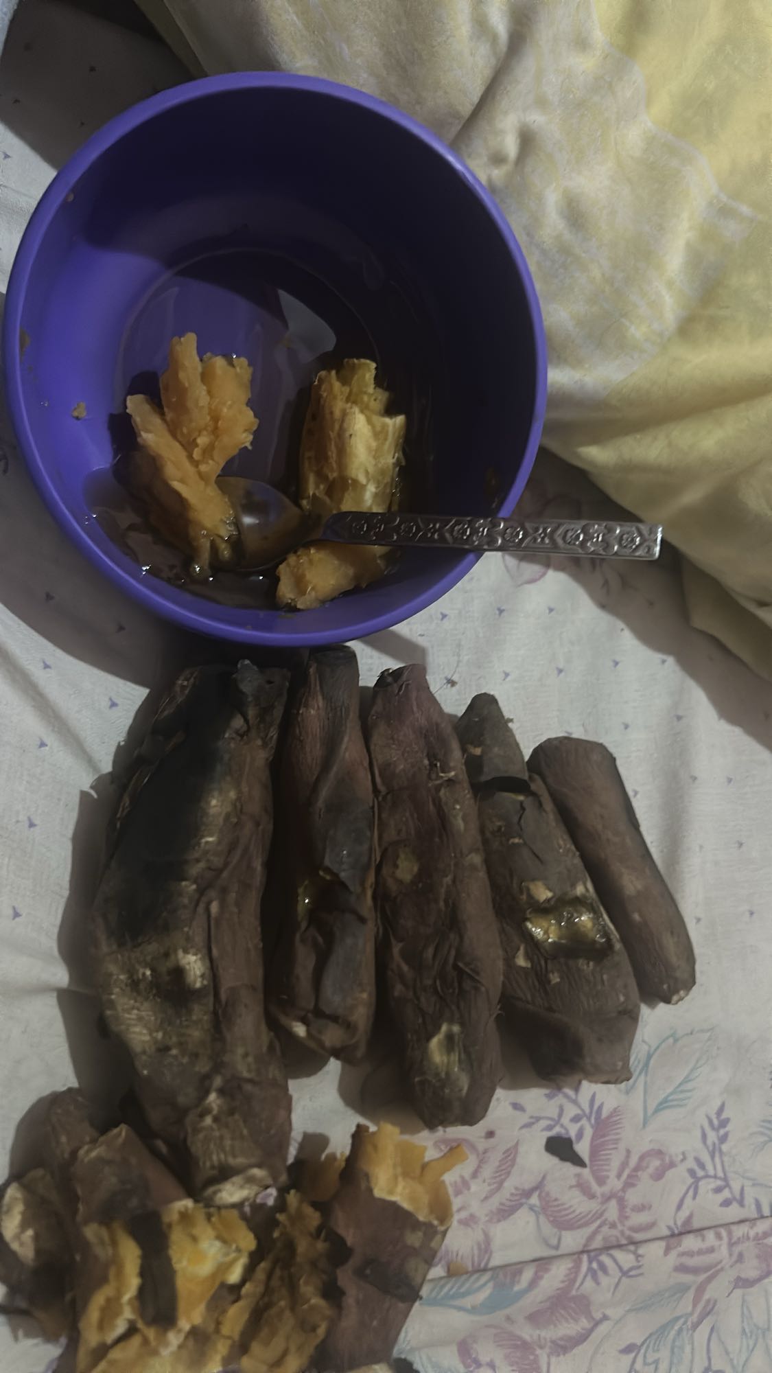 Boiled sweet potatoes