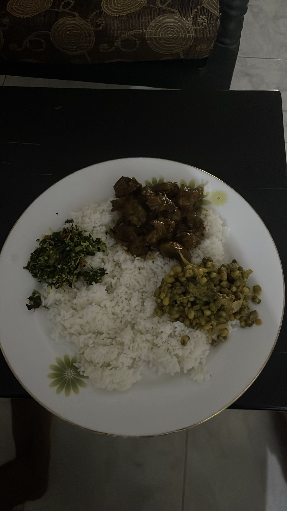 Rice with beef and veggies