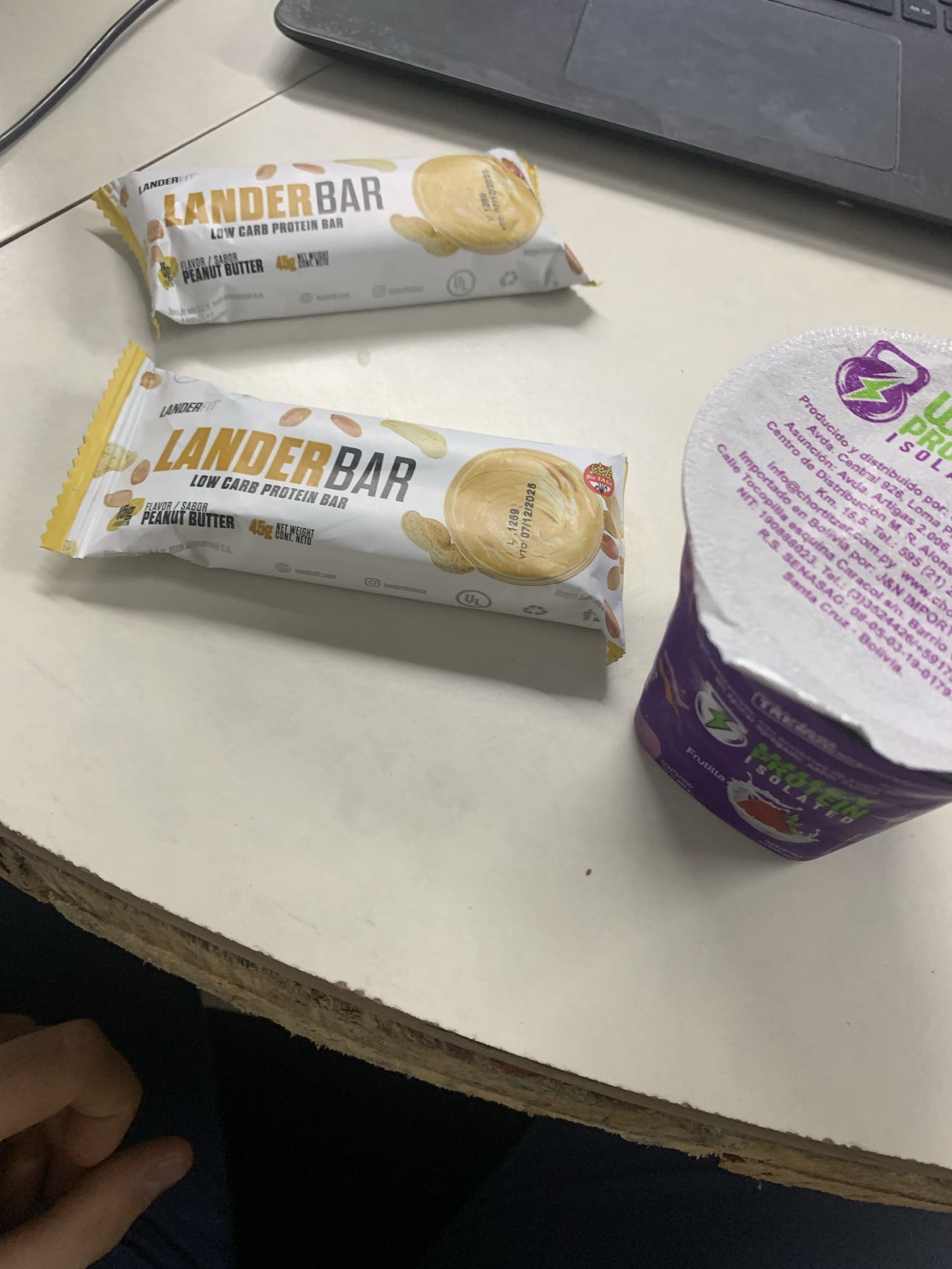 Barras y yogur proteico