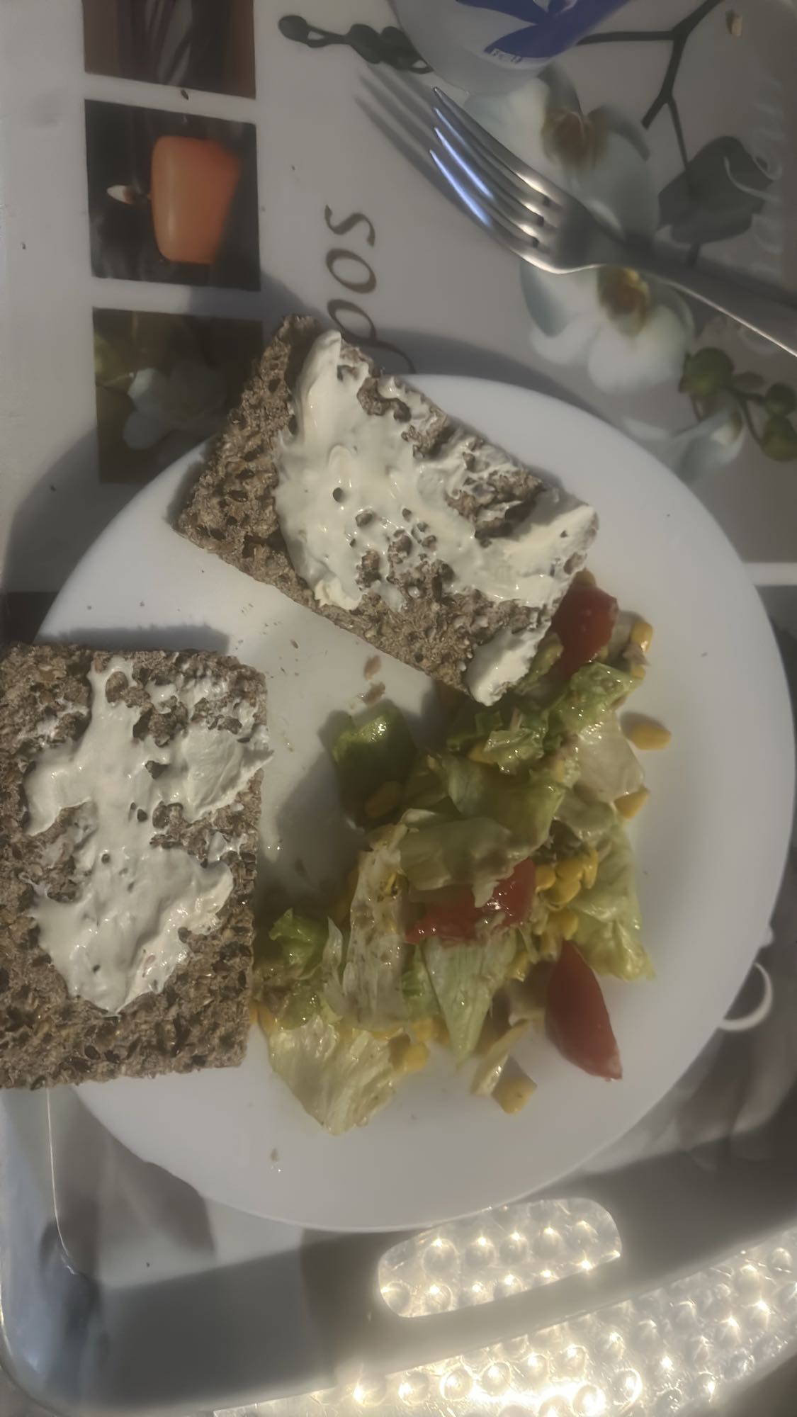 Tartines et salade fraîche