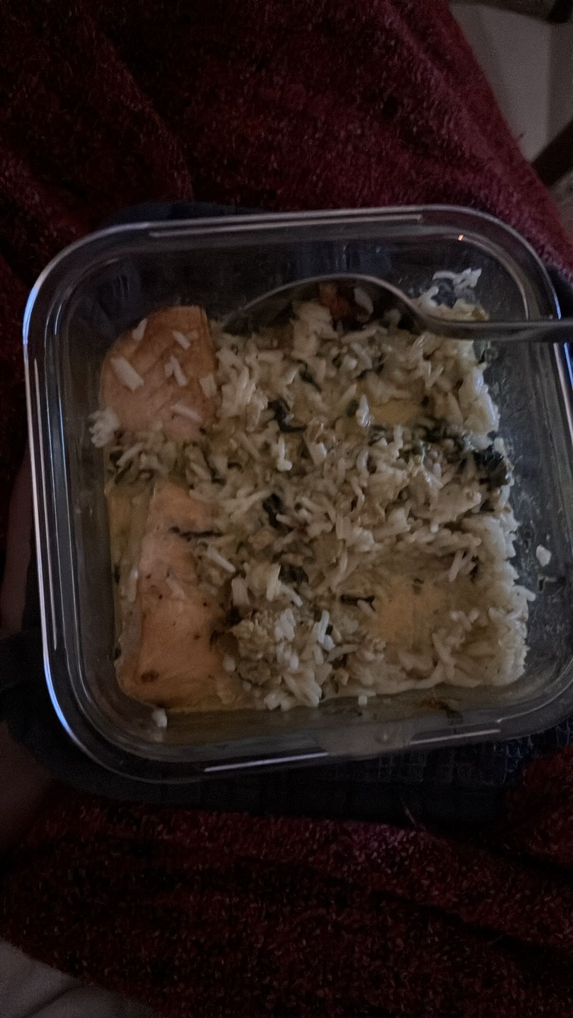 Lax med ris och grönsaker