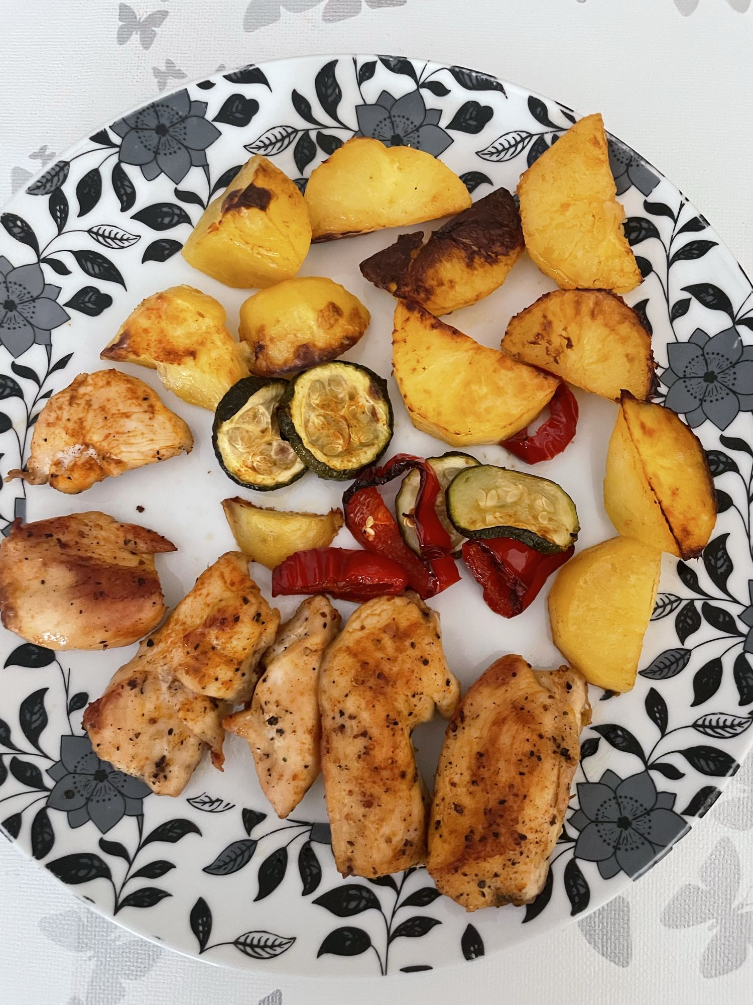 Gegrillte Hähnchenbrust mit Kartoffeln