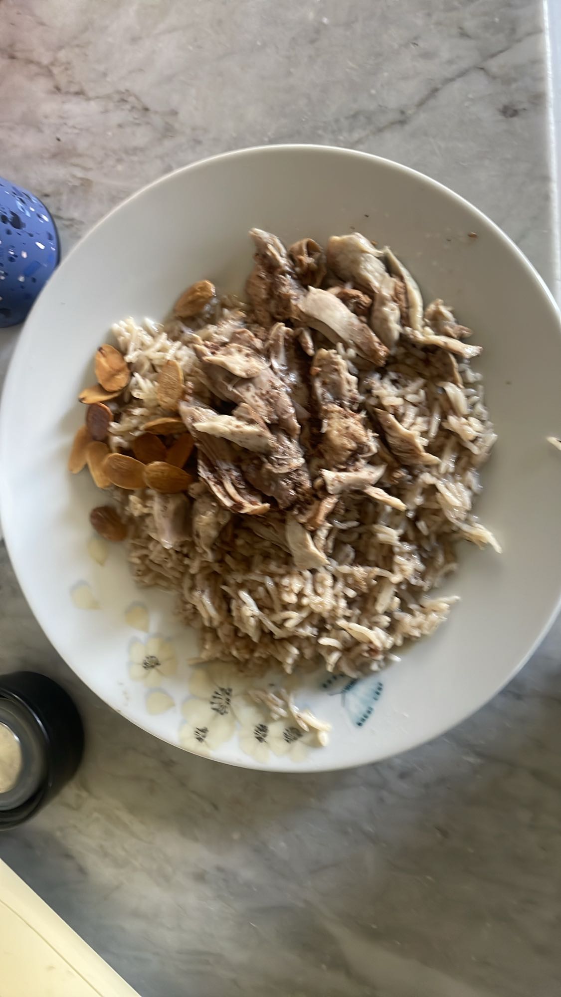 Chicken rice with nuts