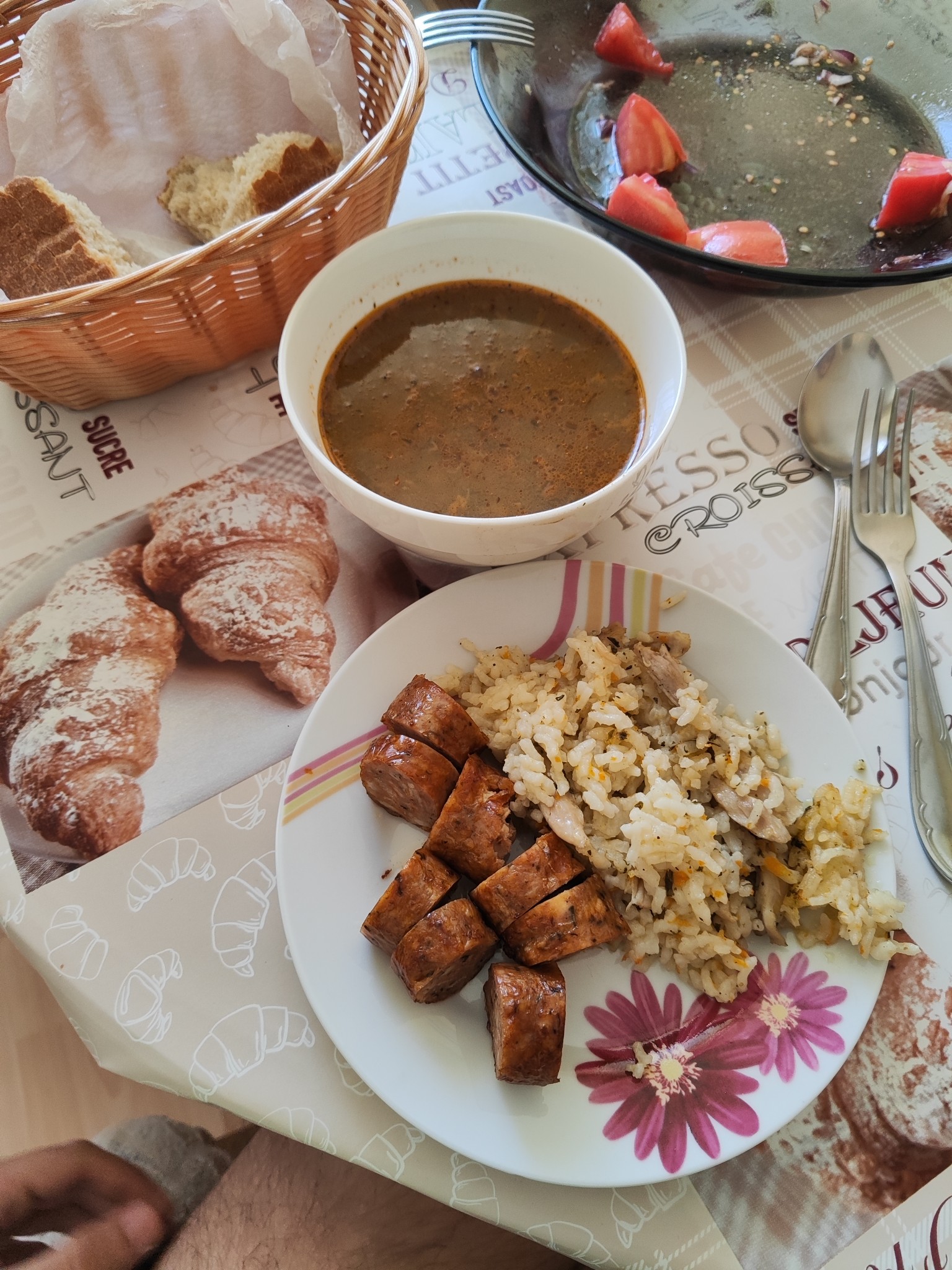 Sausage Rice Soup Lunch