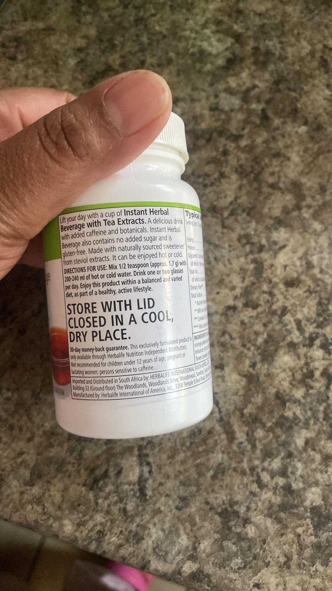 Instant Herbal Tea Drink