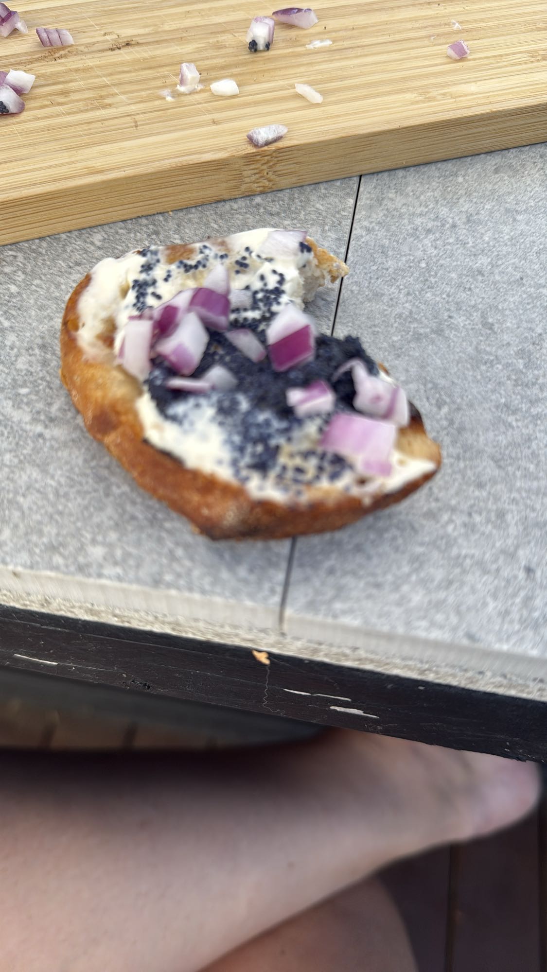 Smörgås med lök & vallmo