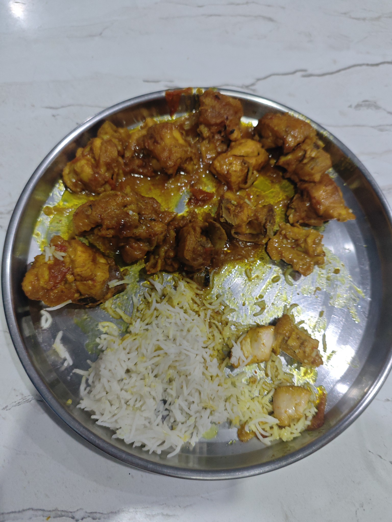 Chicken curry with rice