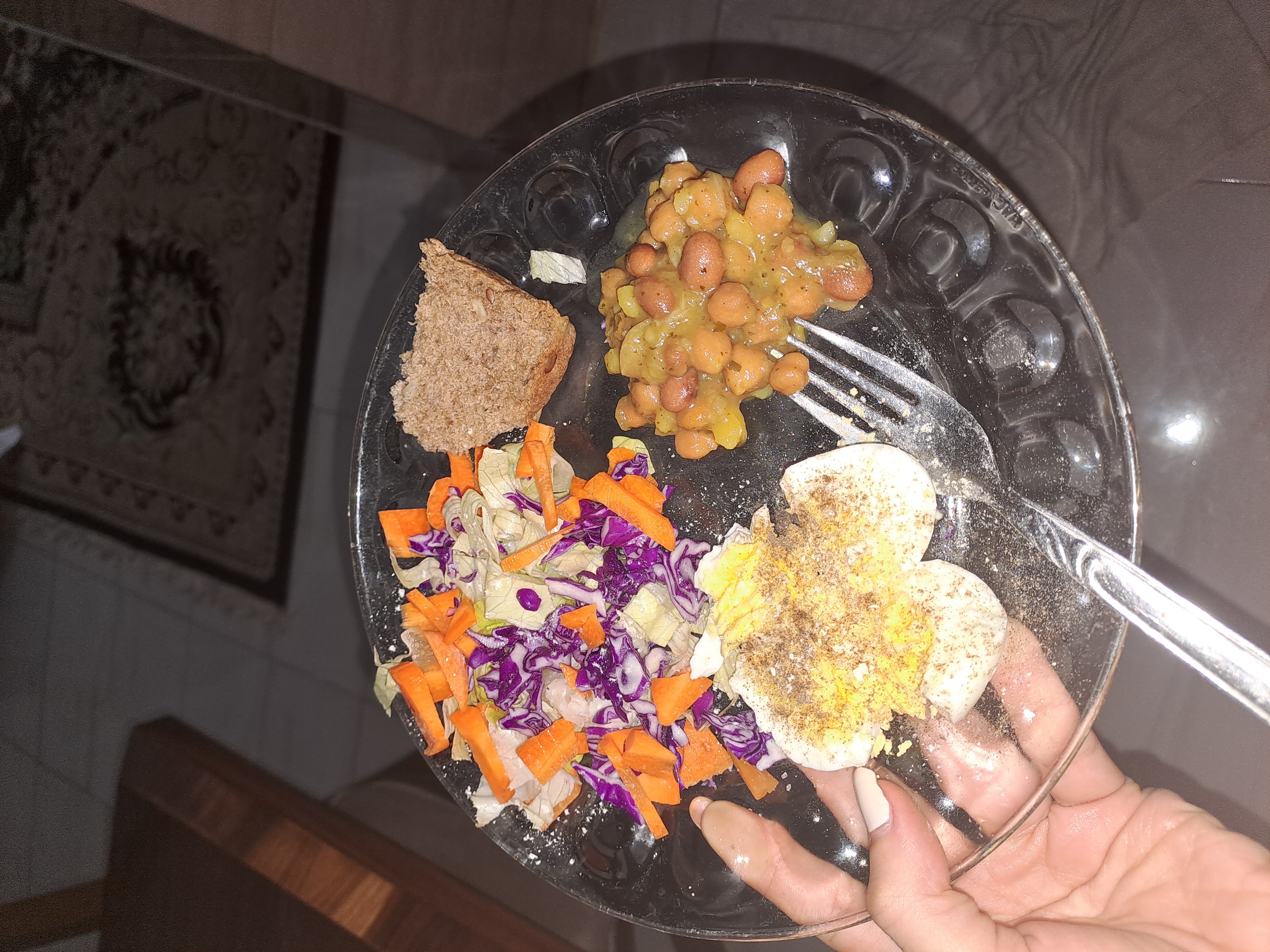 Eggs, Beans & Salad Plate