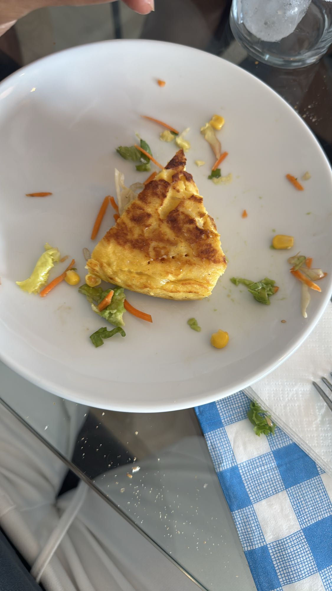 Omelette et salade légère