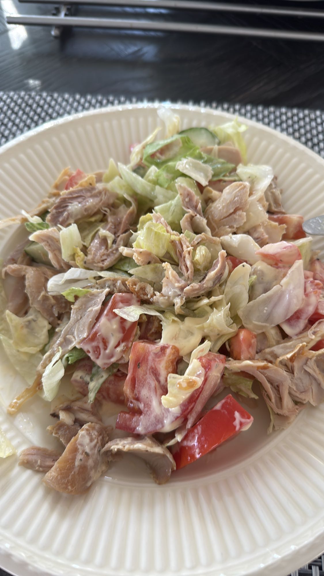 Kipsalade met groenten