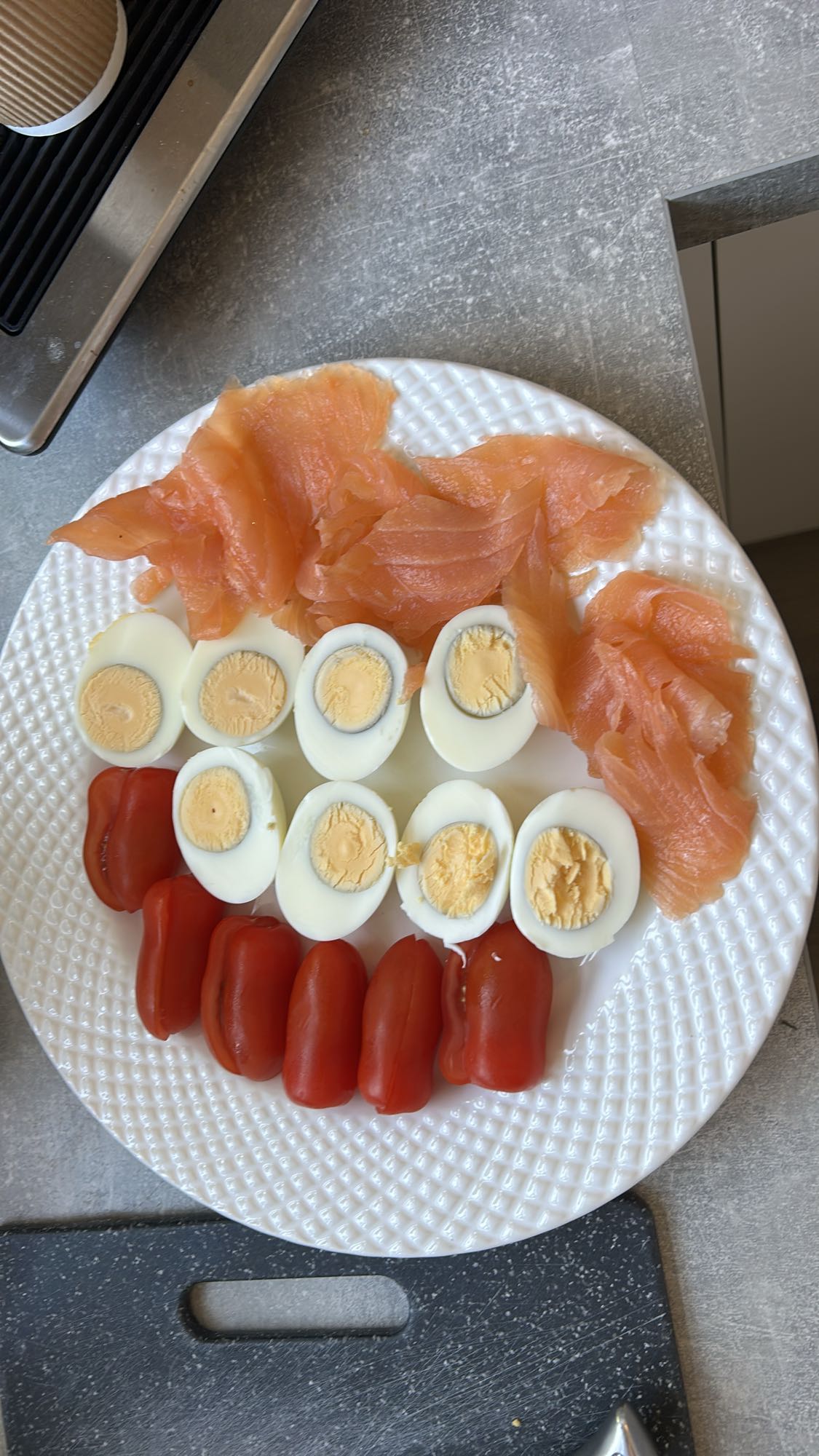 Eggs, Salmon & Tomatoes