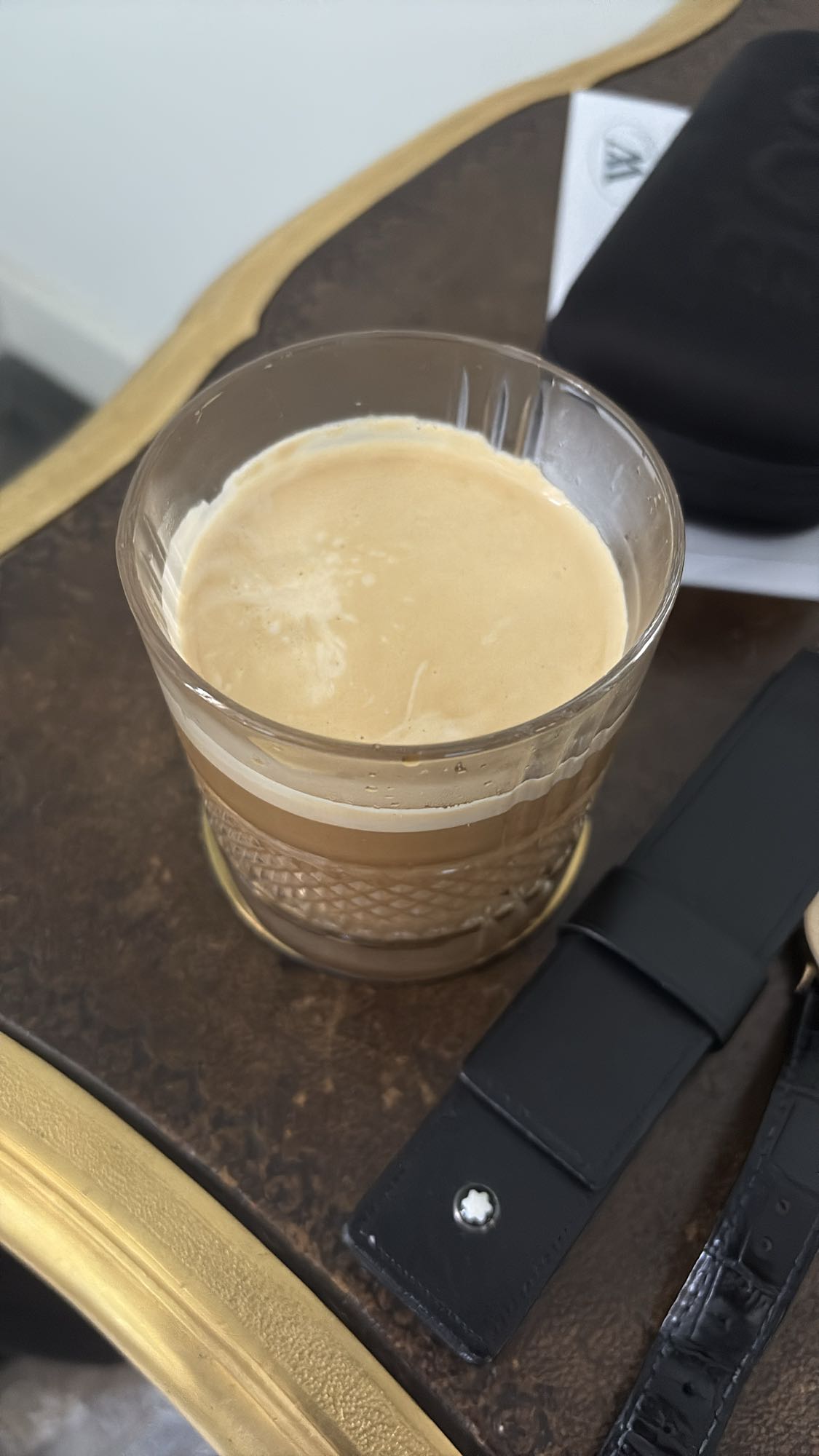 Latte coffee glass