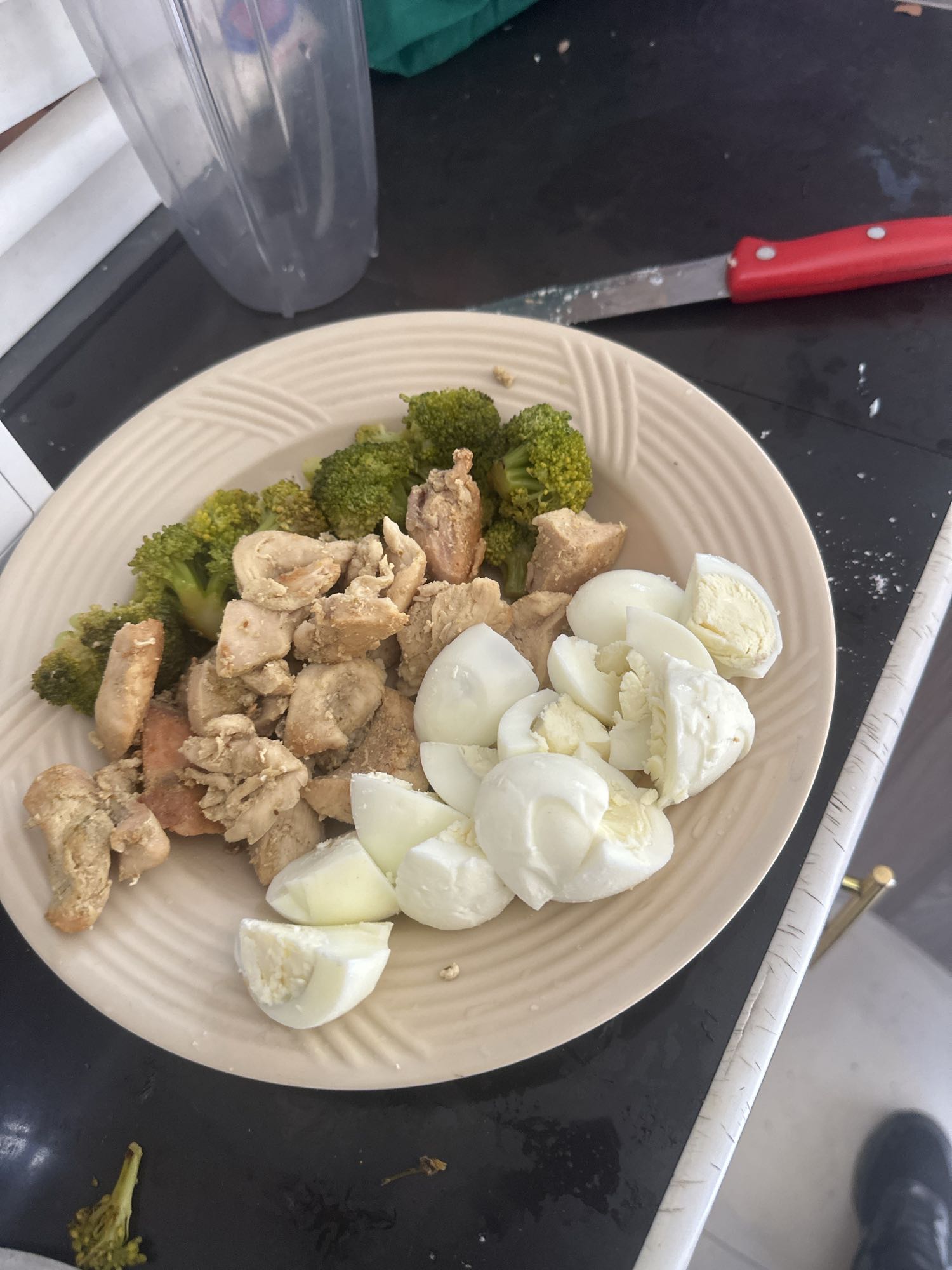 Chicken Egg Broccoli Plate