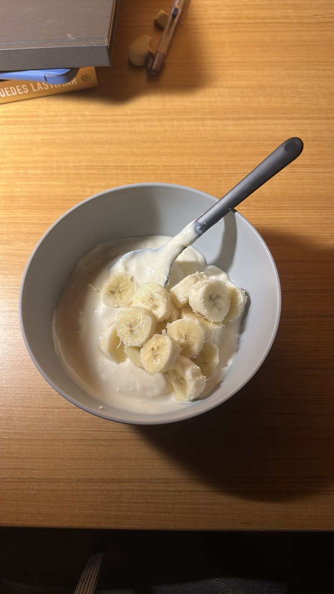 yogur con plátano