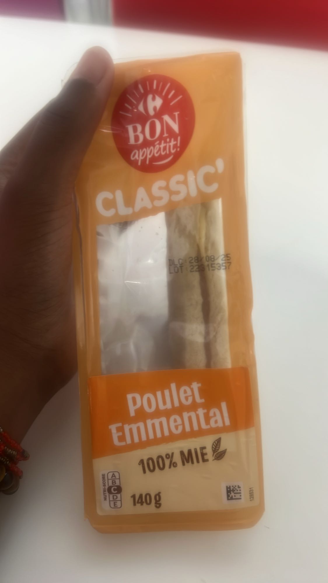 Sandwich poulet emmental