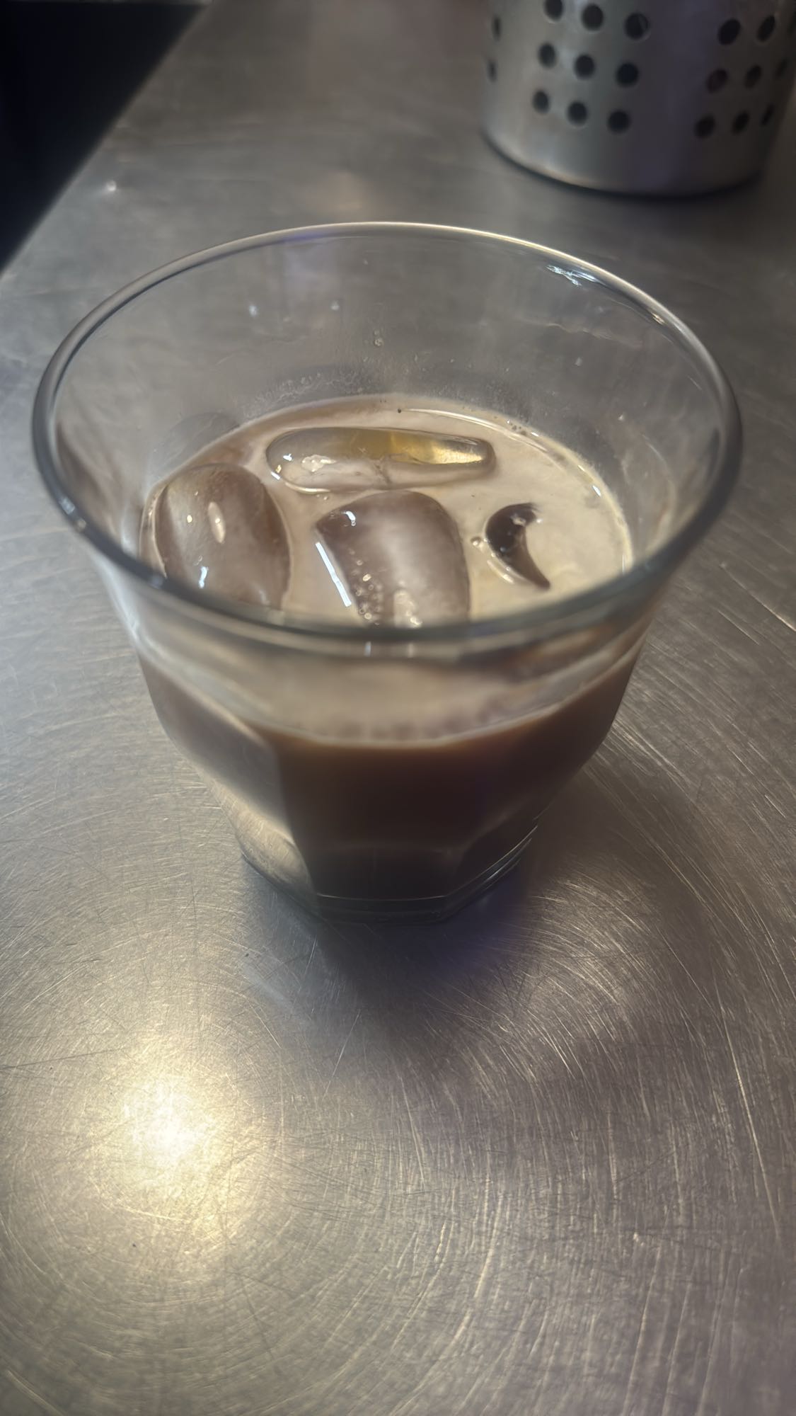 Iced coffee with milk