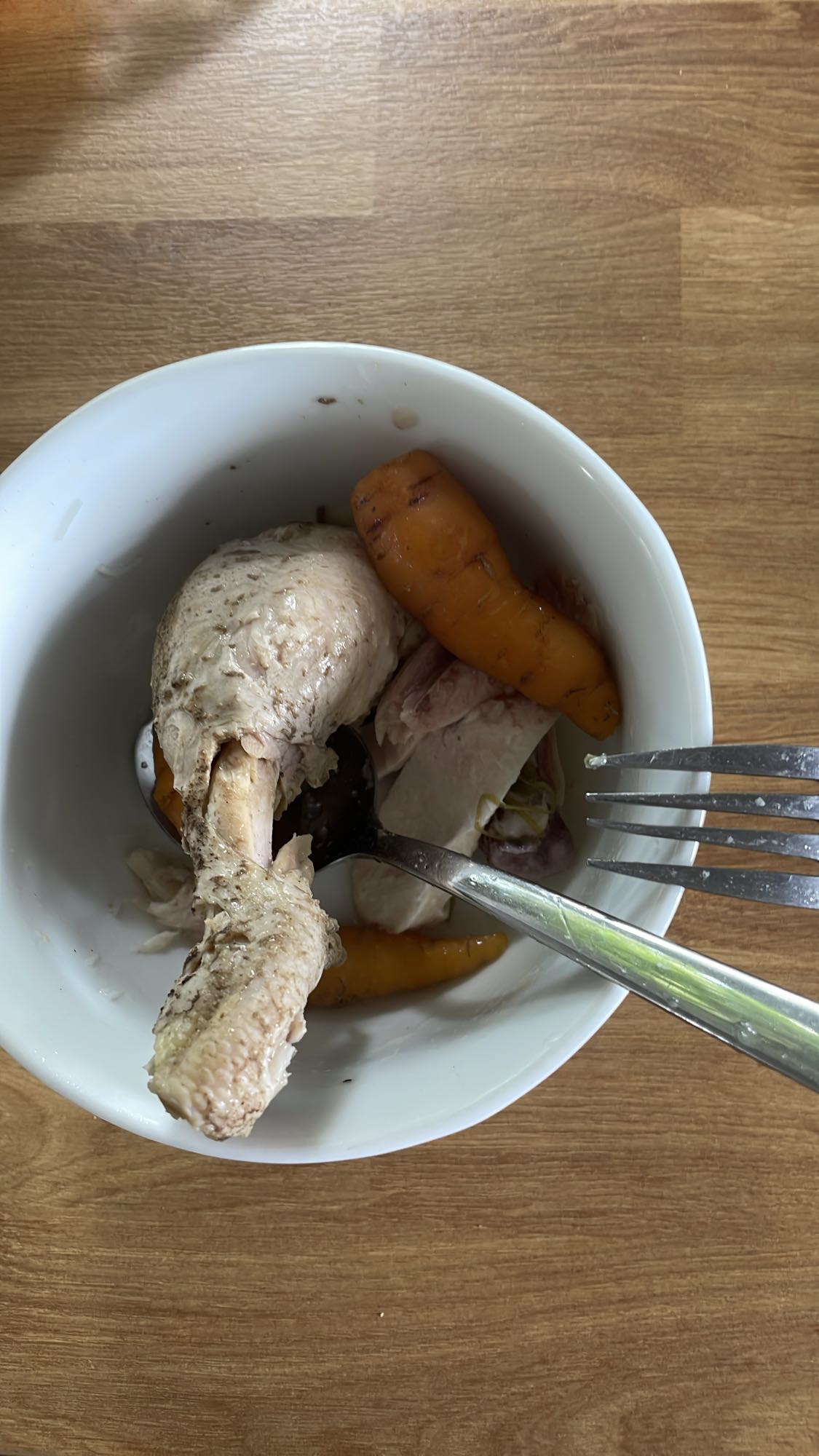 gotowany kurczak z marchewką