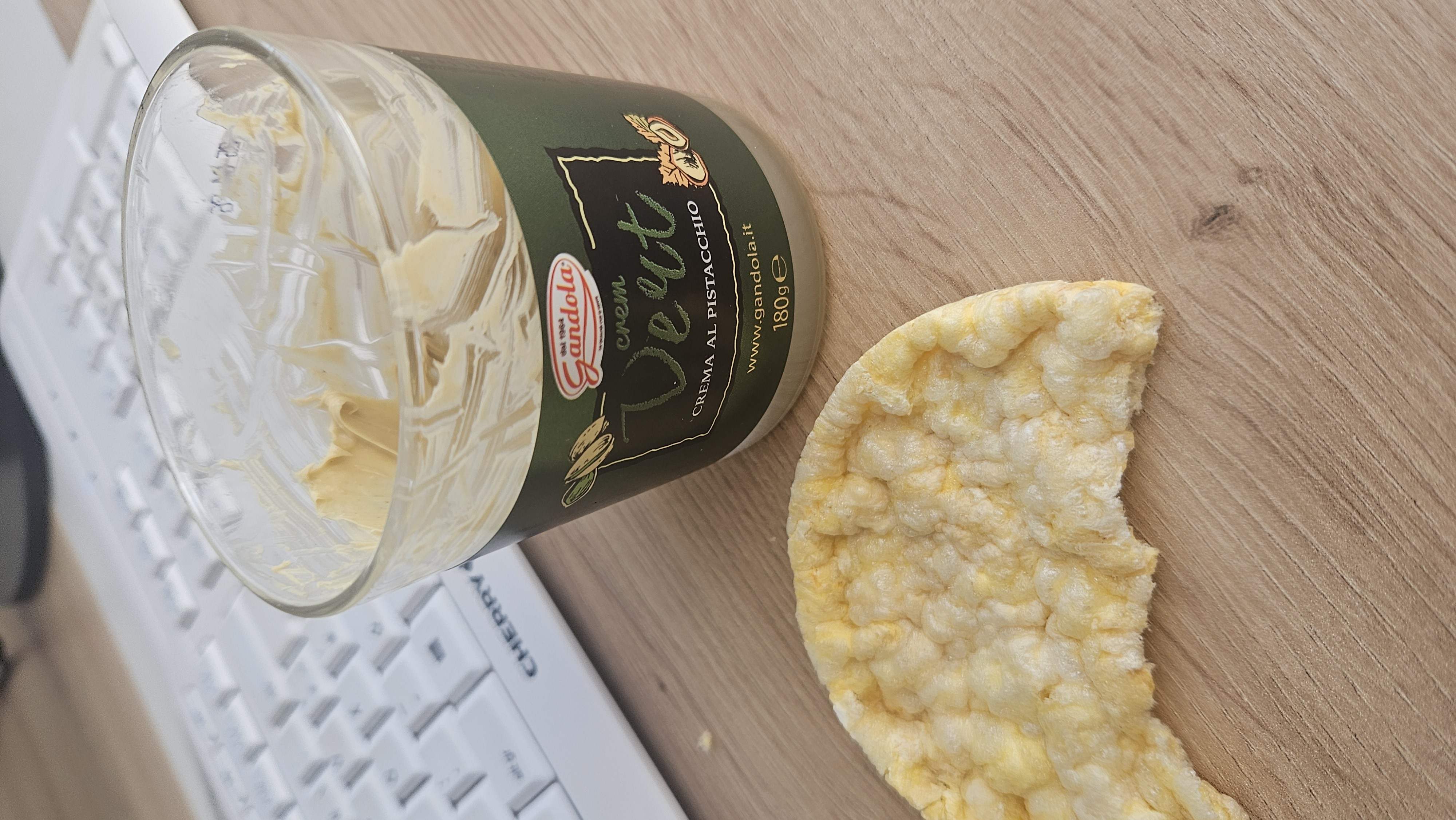 Galleta con crema pistacho