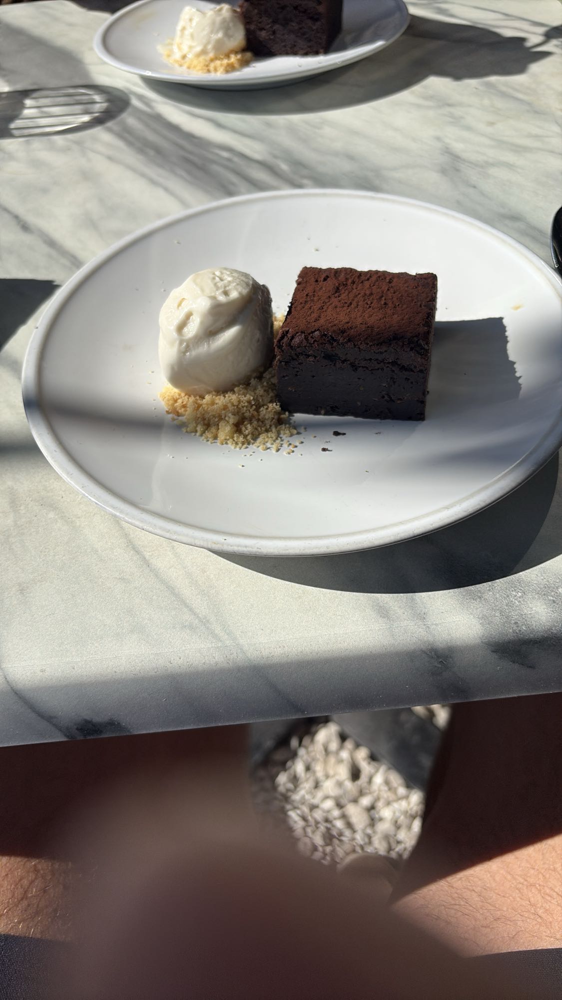 Brownie with ice cream